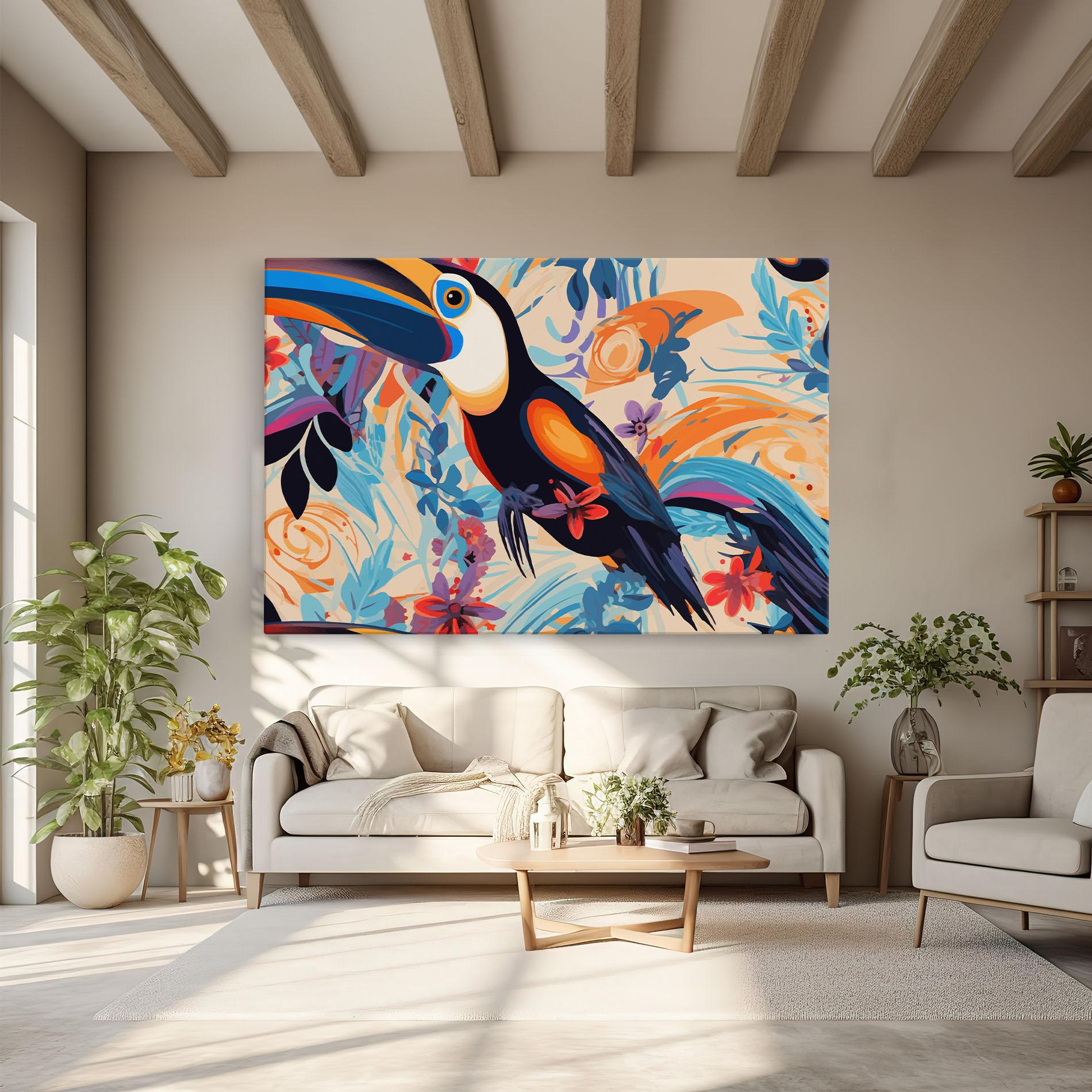 Vászonkép Colorful Toucan mockup 6