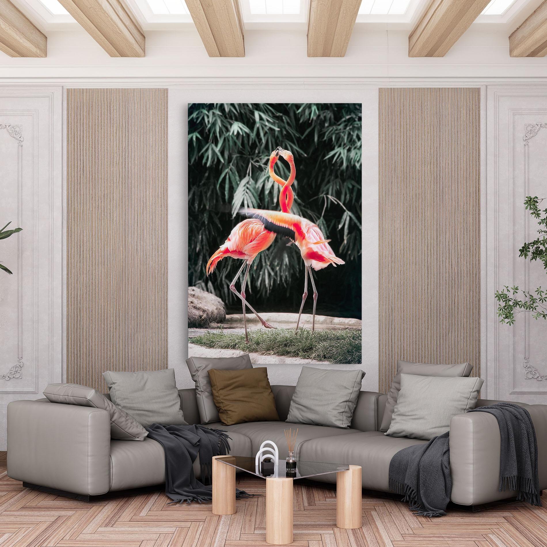 Vászonkép Flamingo Love mockup 6