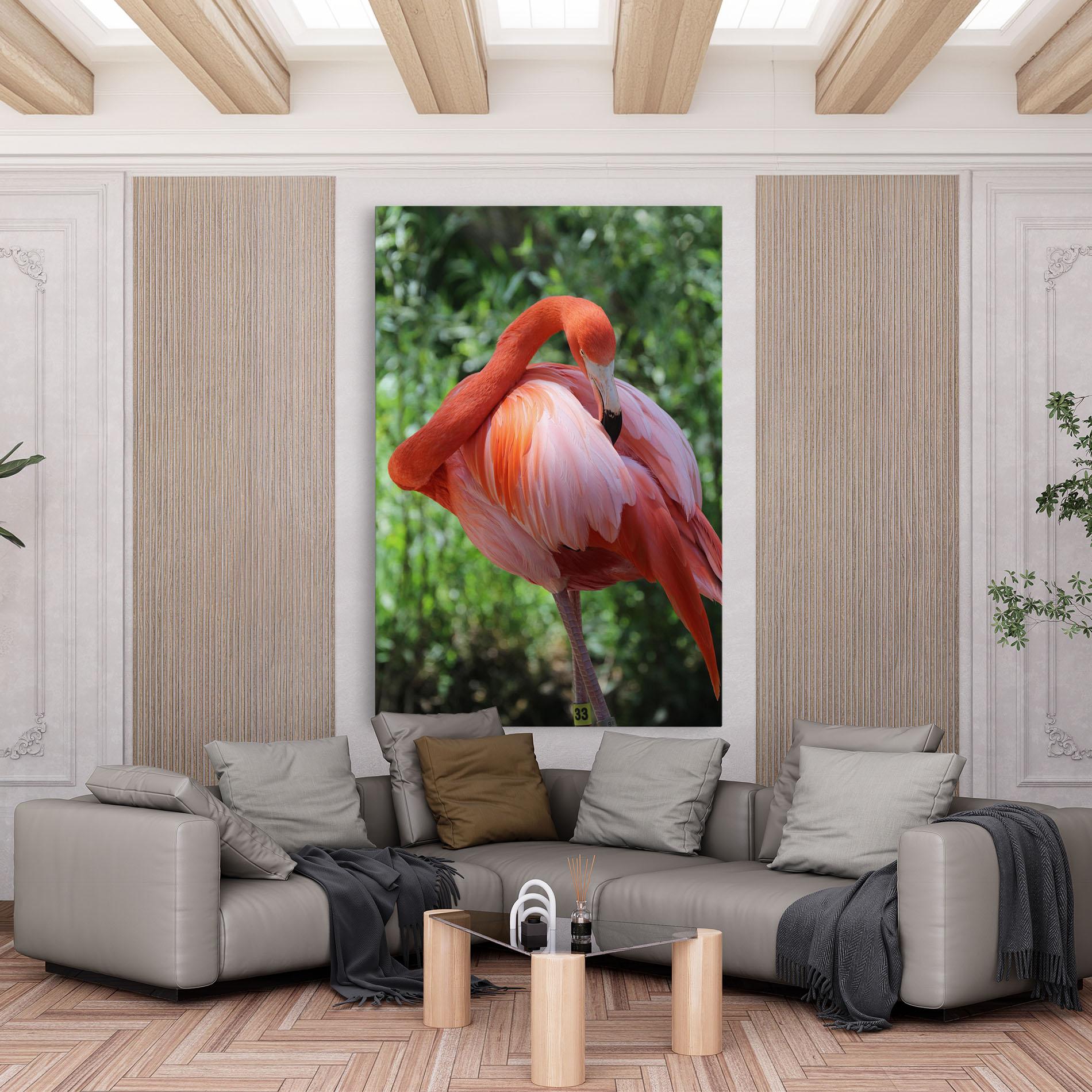 Vászonkép Red Flamingo mockup 6