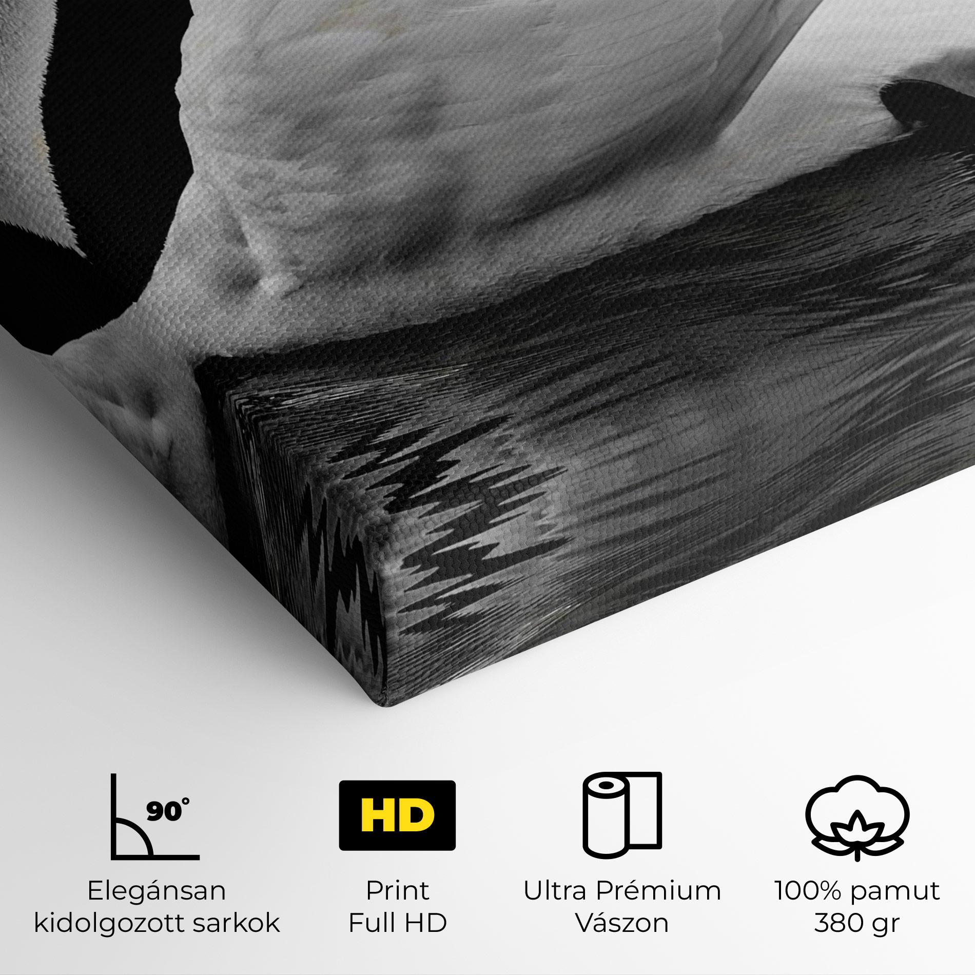 Vászonkép Black And White Swan mockup 4