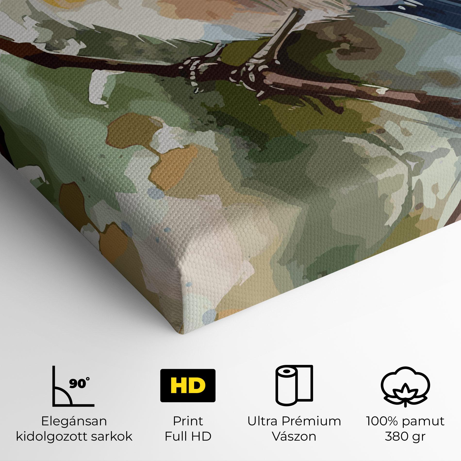 Vászonkép Blue Pretty Bird mockup 4