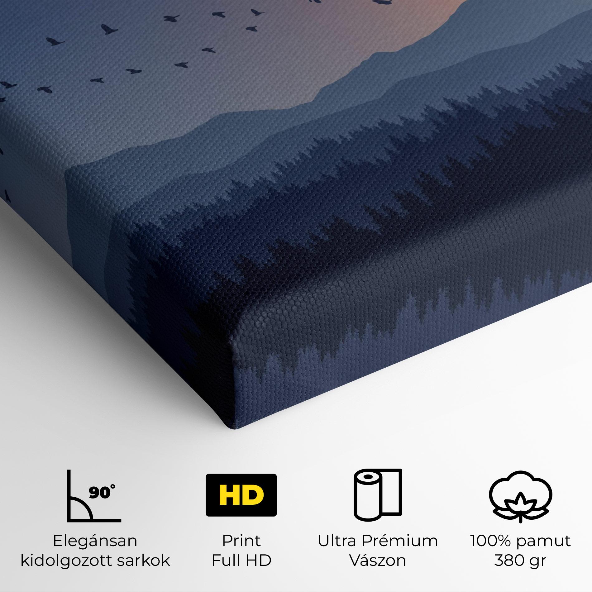 Vászonkép Sunset Birds View mockup 4
