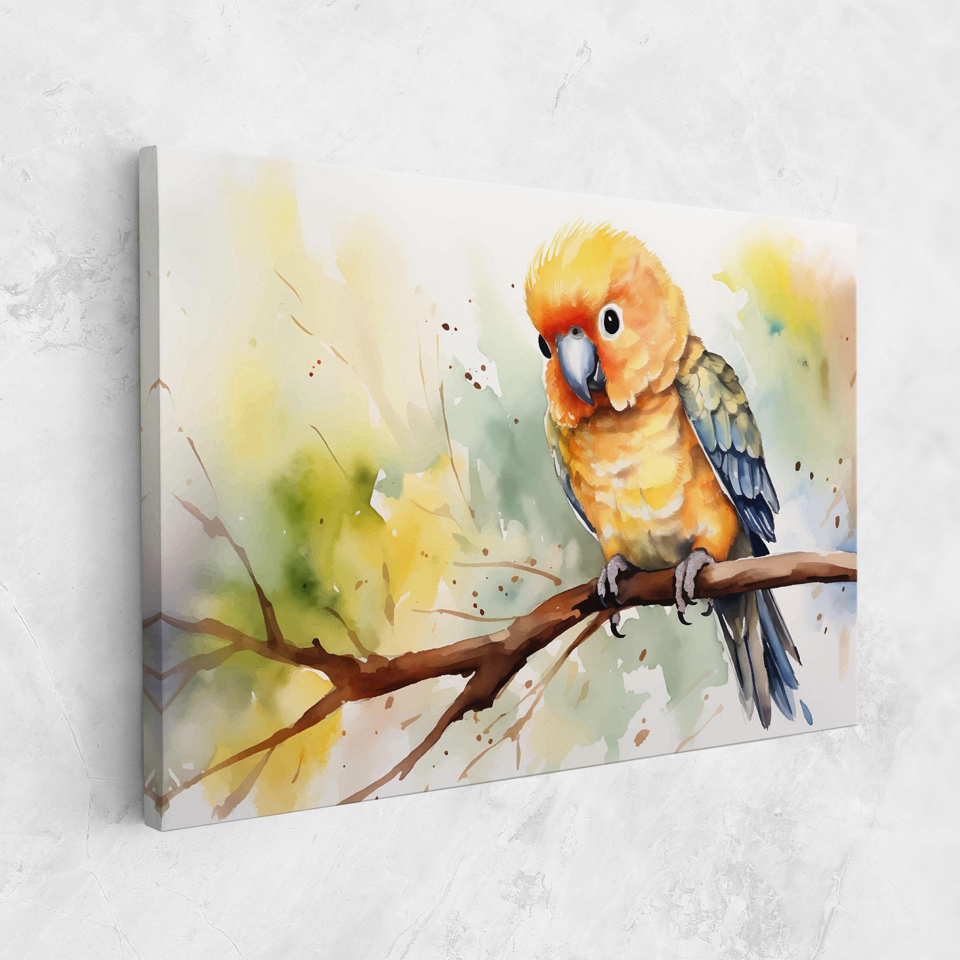 Vászonkép Cute Baby Parrot mockup 1