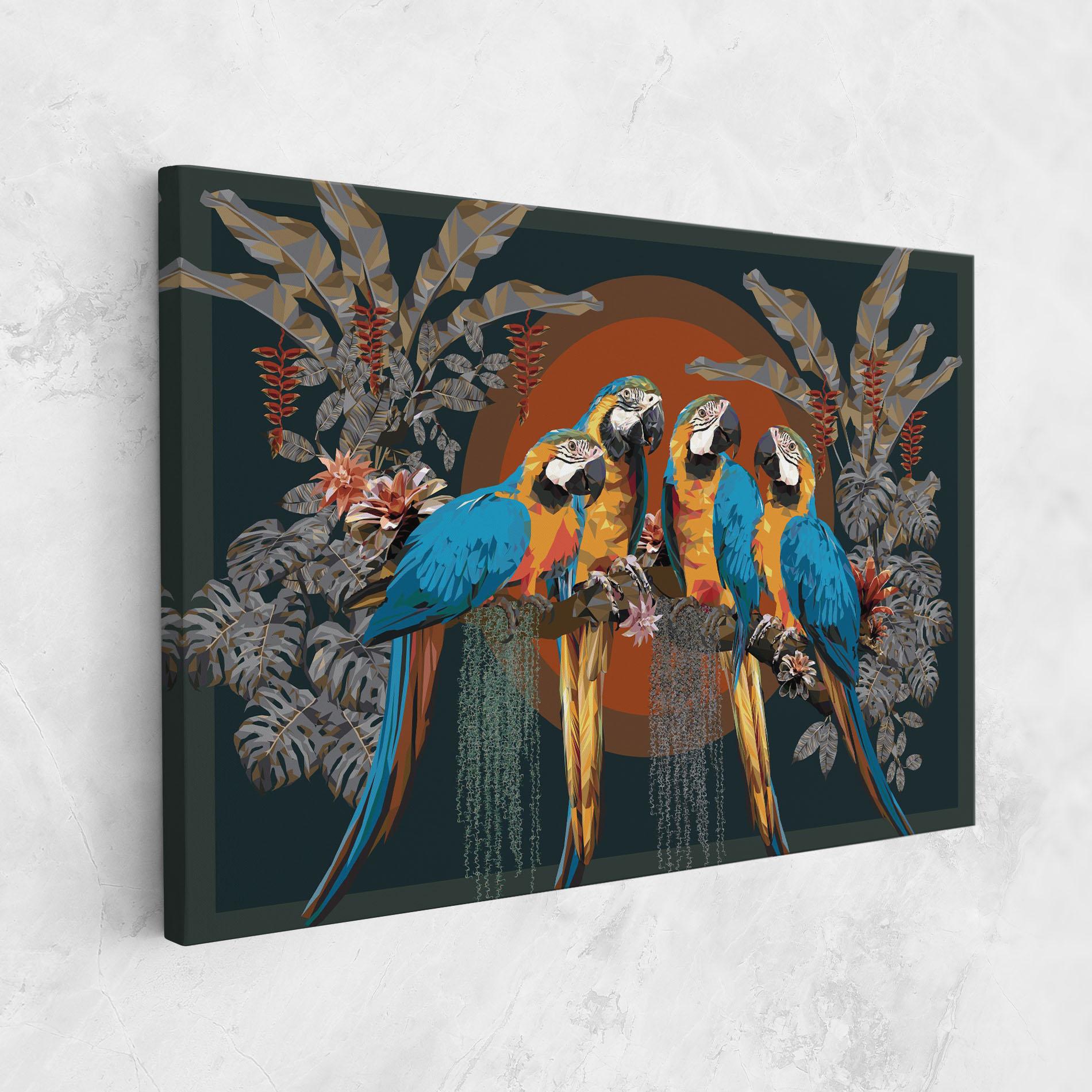 Vászonkép Parrot Couples mockup 1