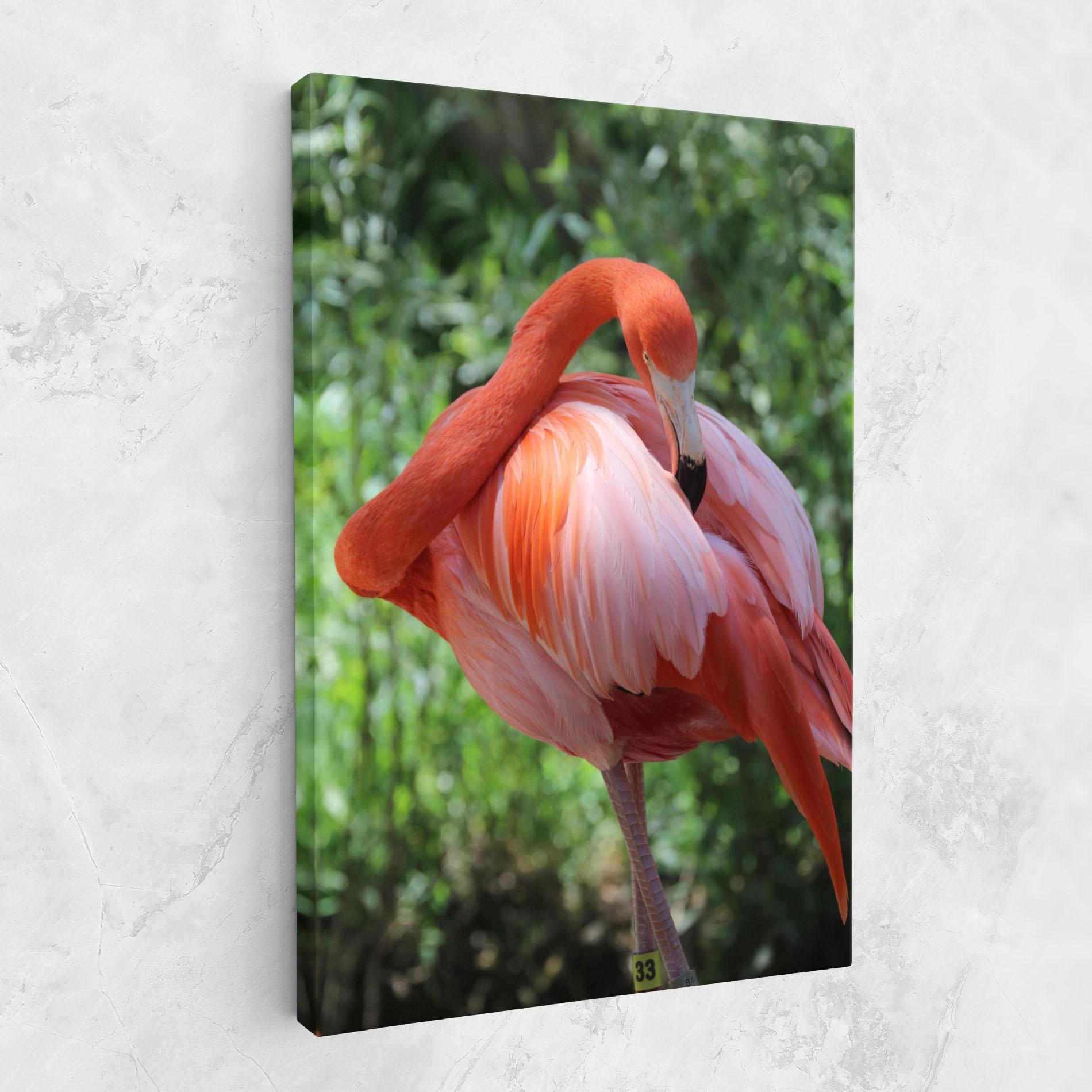 Vászonkép Red Flamingo mockup 1