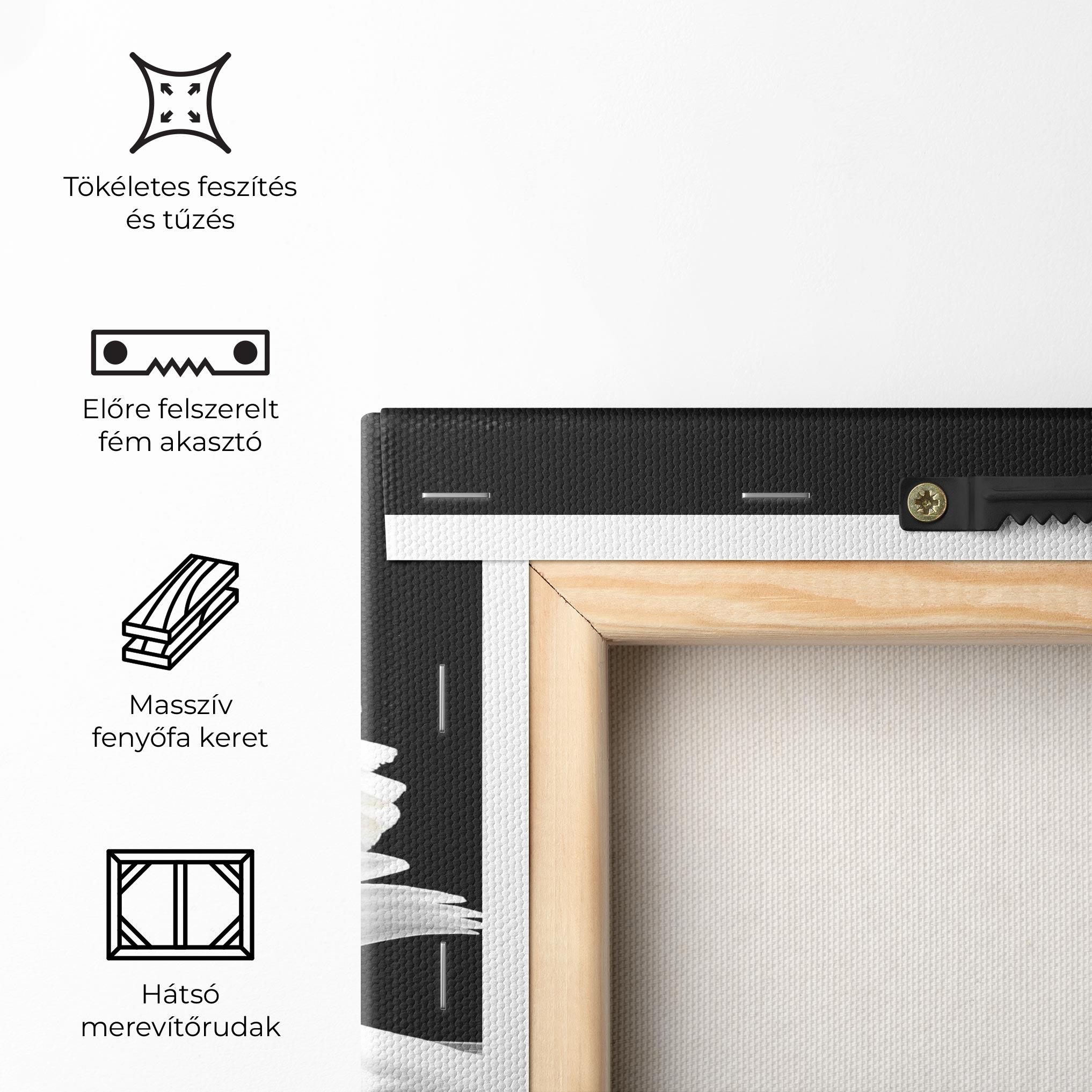 Vászonkép Black And White Swan mockup 5