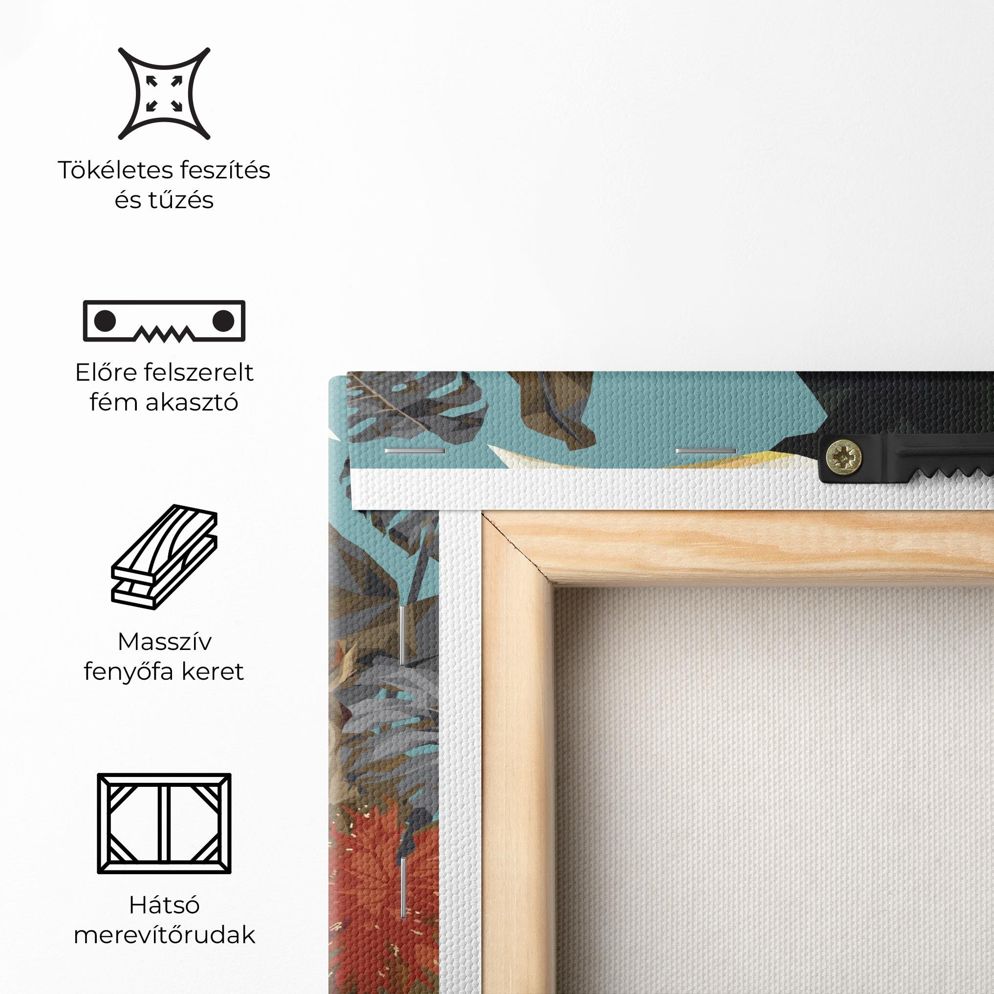 Vászonkép Black Interesting Bird mockup 5