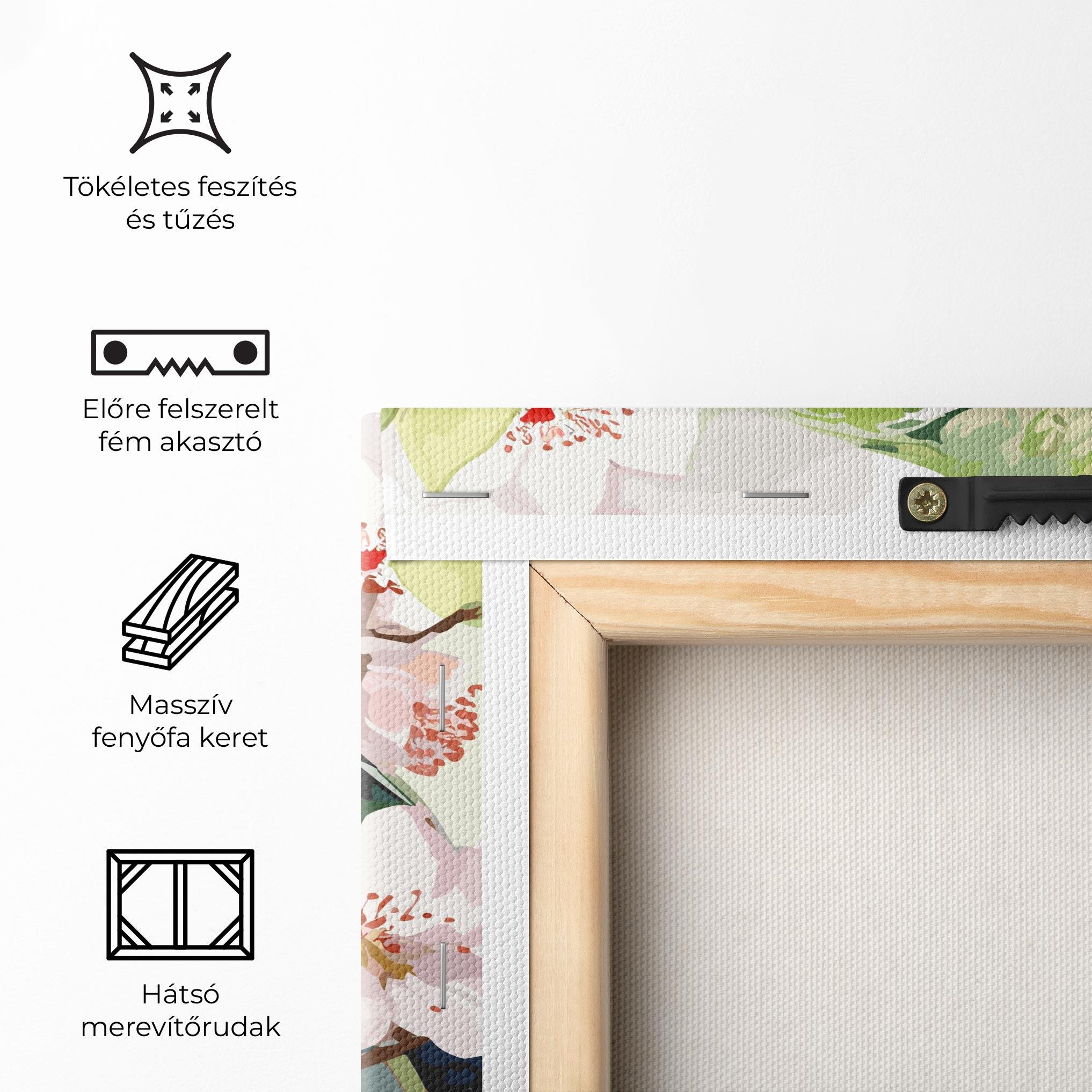 Vászonkép Cute Green Parrot mockup 5