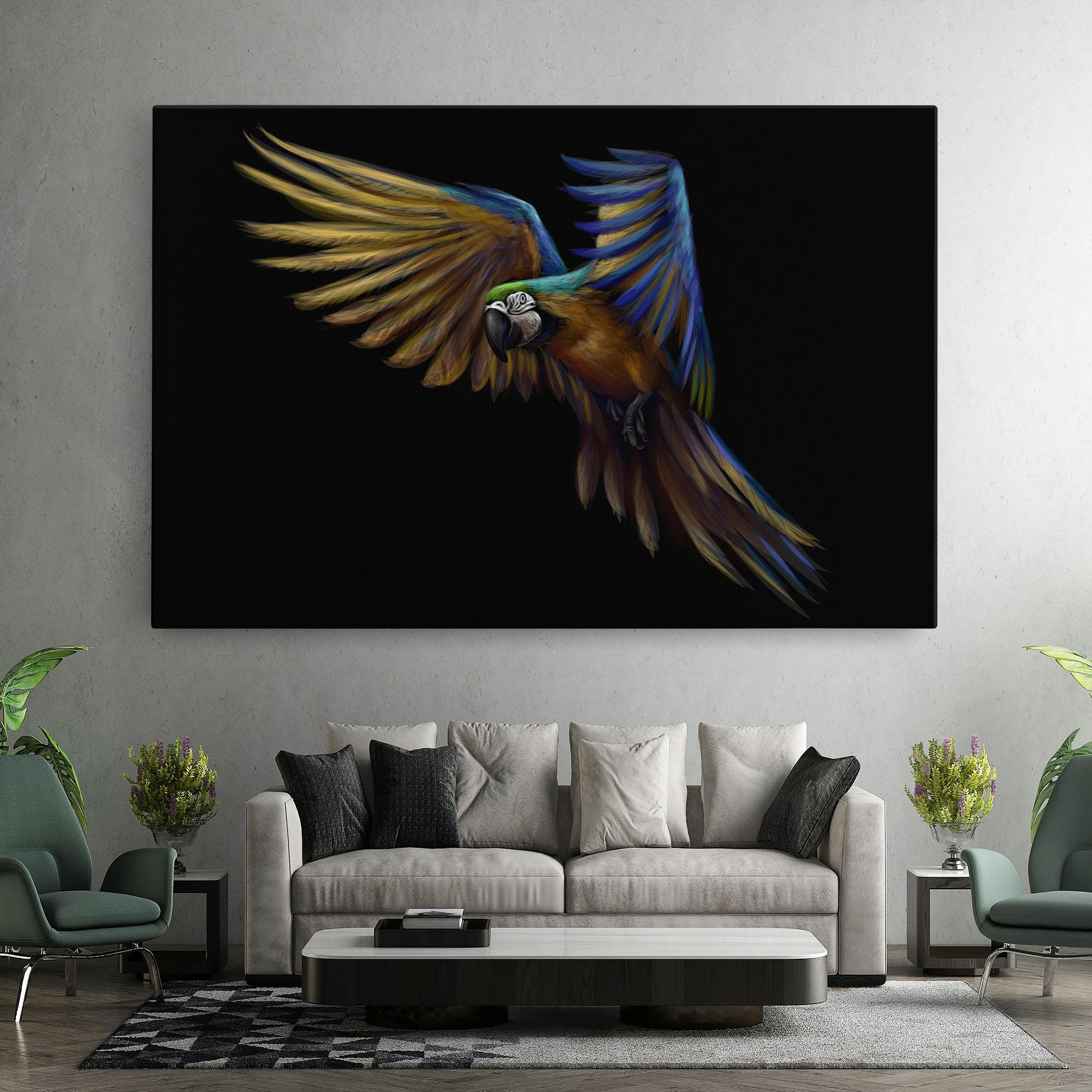 Vászonkép Parrot Flying mockup 7