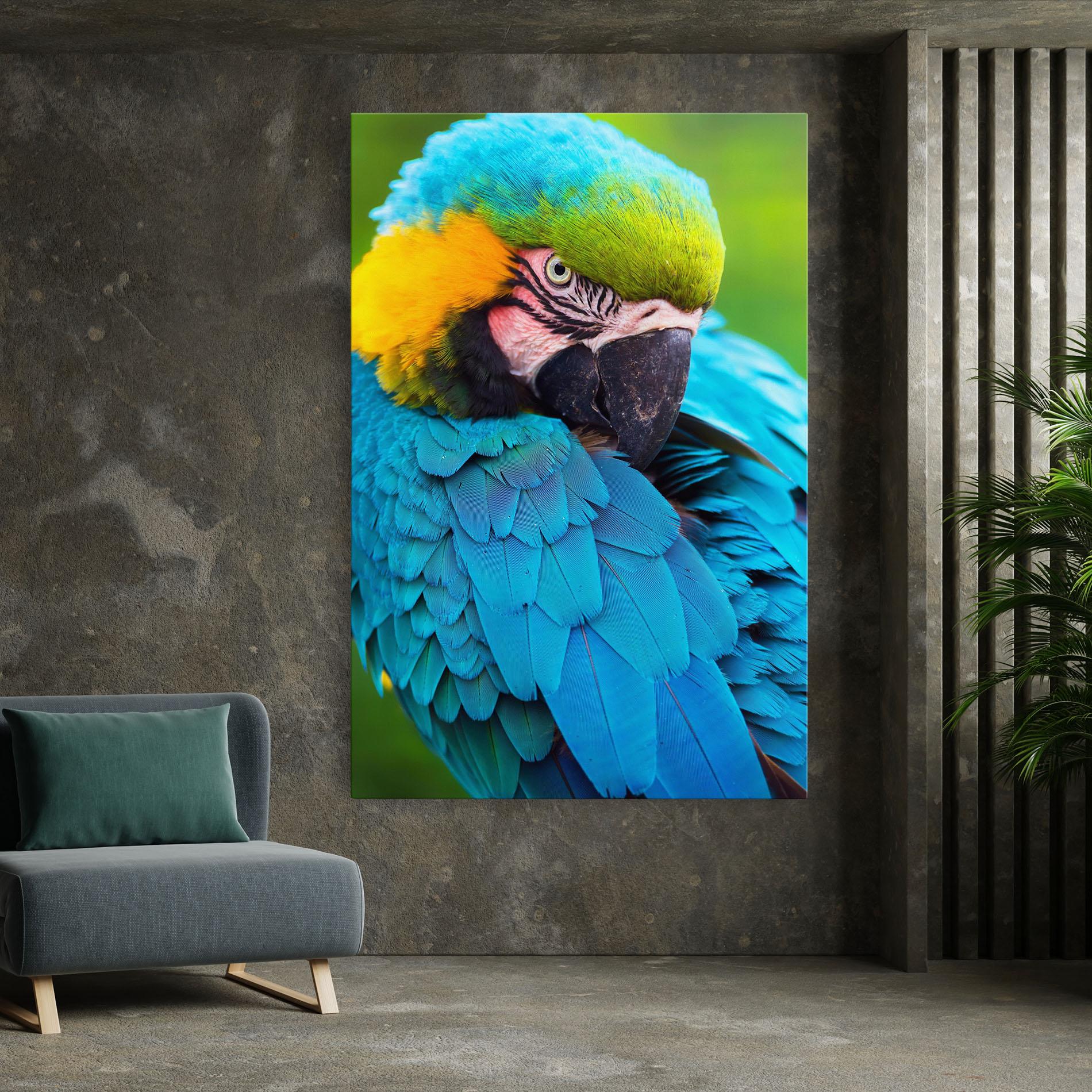 Vászonkép Blue Parrot mockup 7