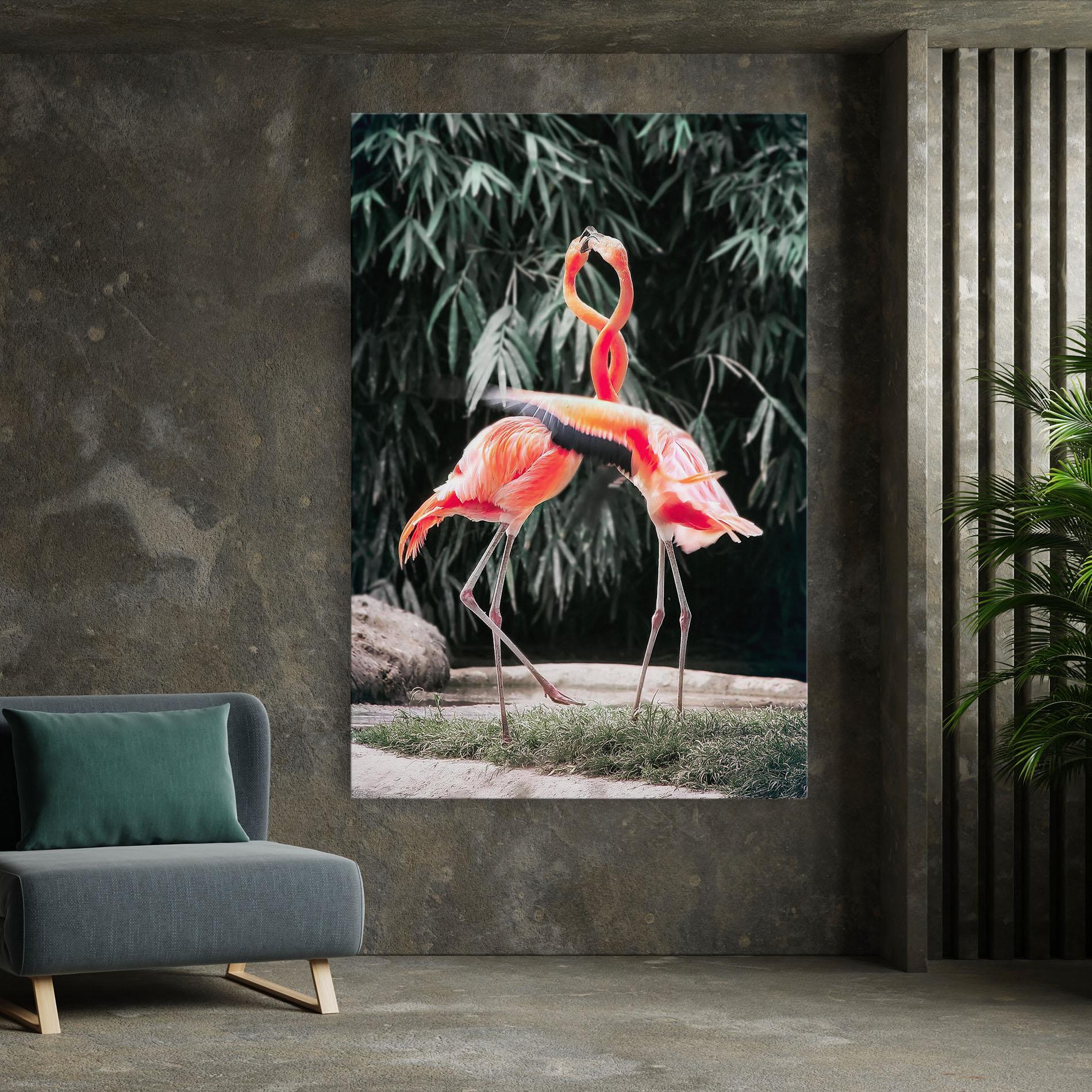 Vászonkép Flamingo Love mockup 7