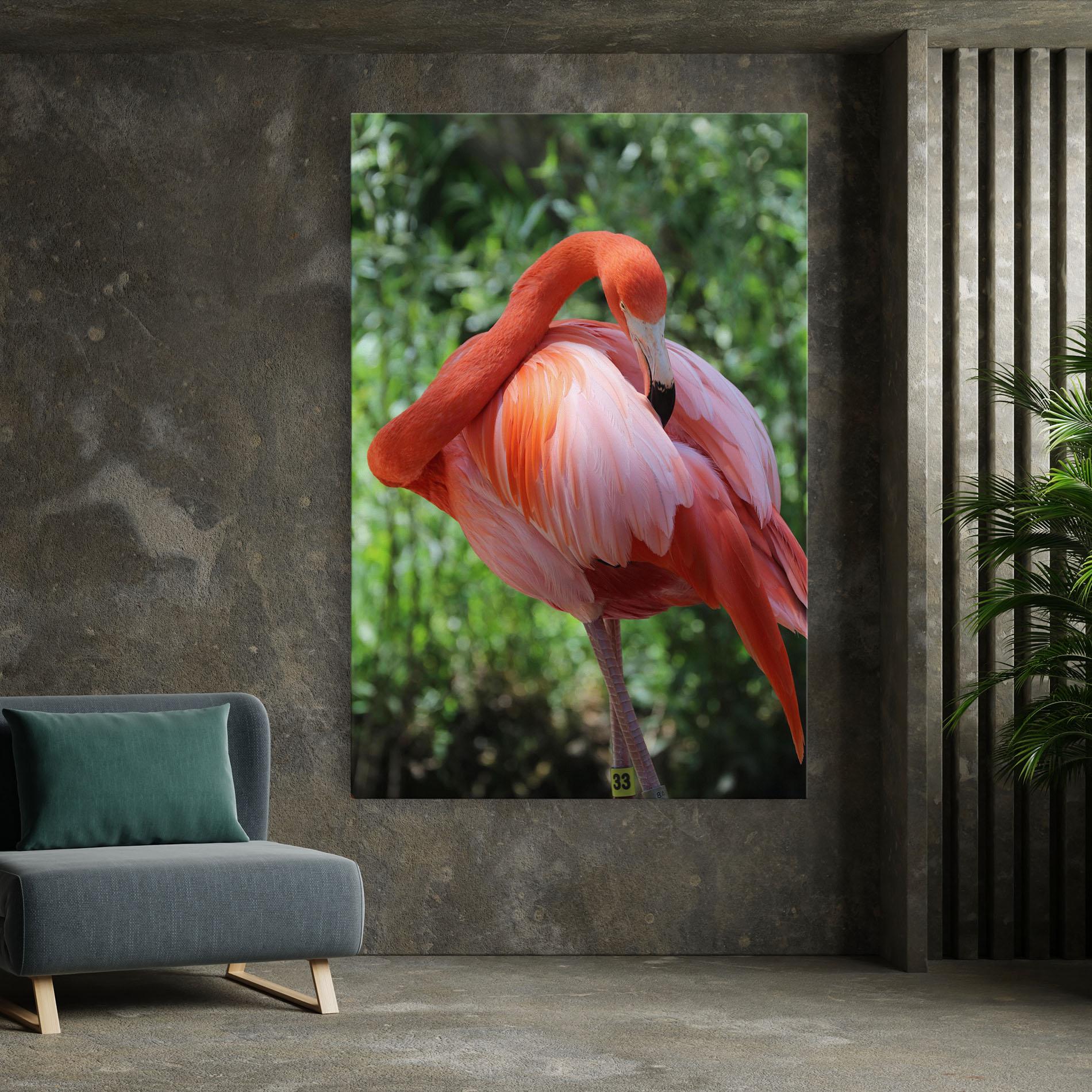 Vászonkép Red Flamingo mockup 7
