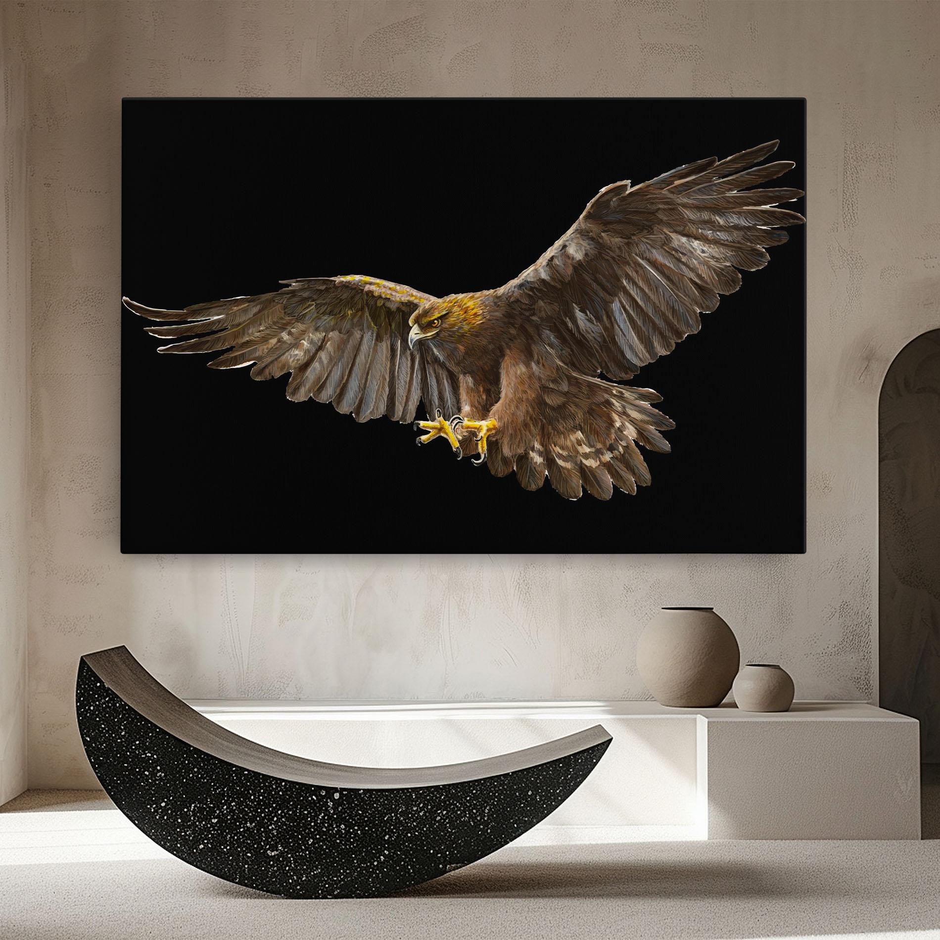 Vászonkép Eagle On Black mockup 8
