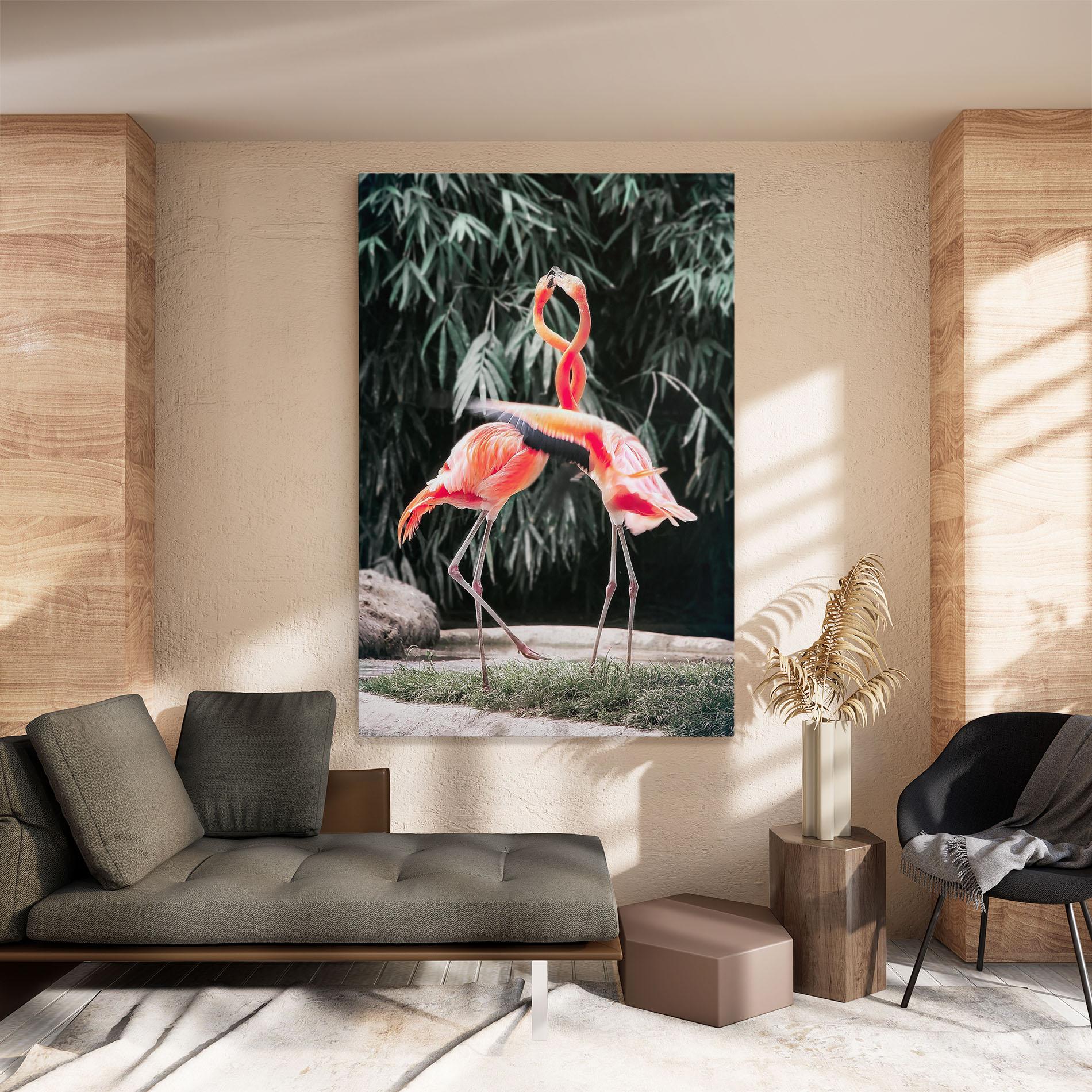 Vászonkép Flamingo Love mockup 8