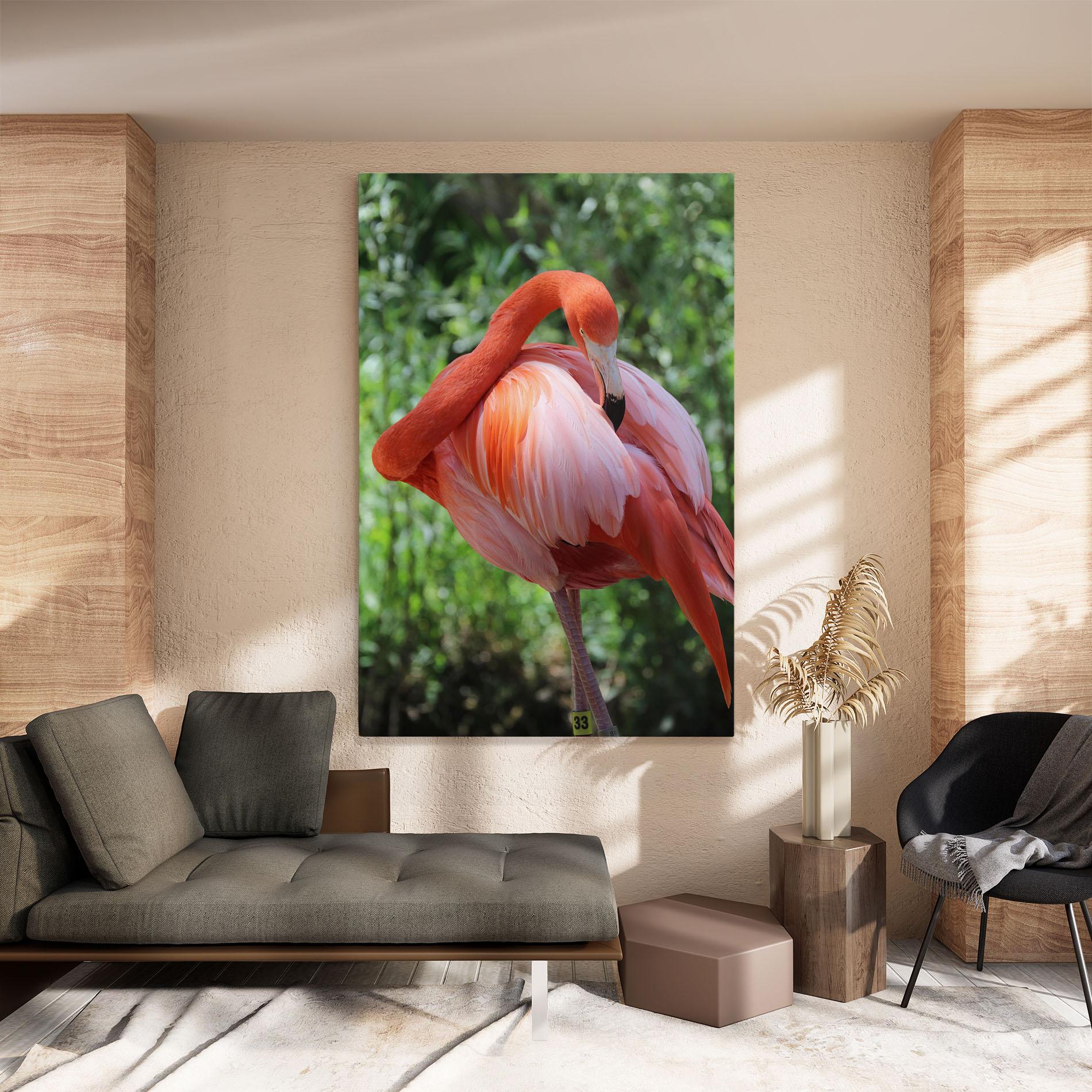 Vászonkép Red Flamingo mockup 8