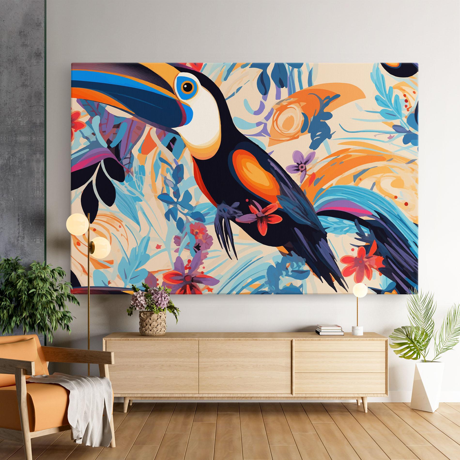 Vászonkép Colorful Toucan mockup 9