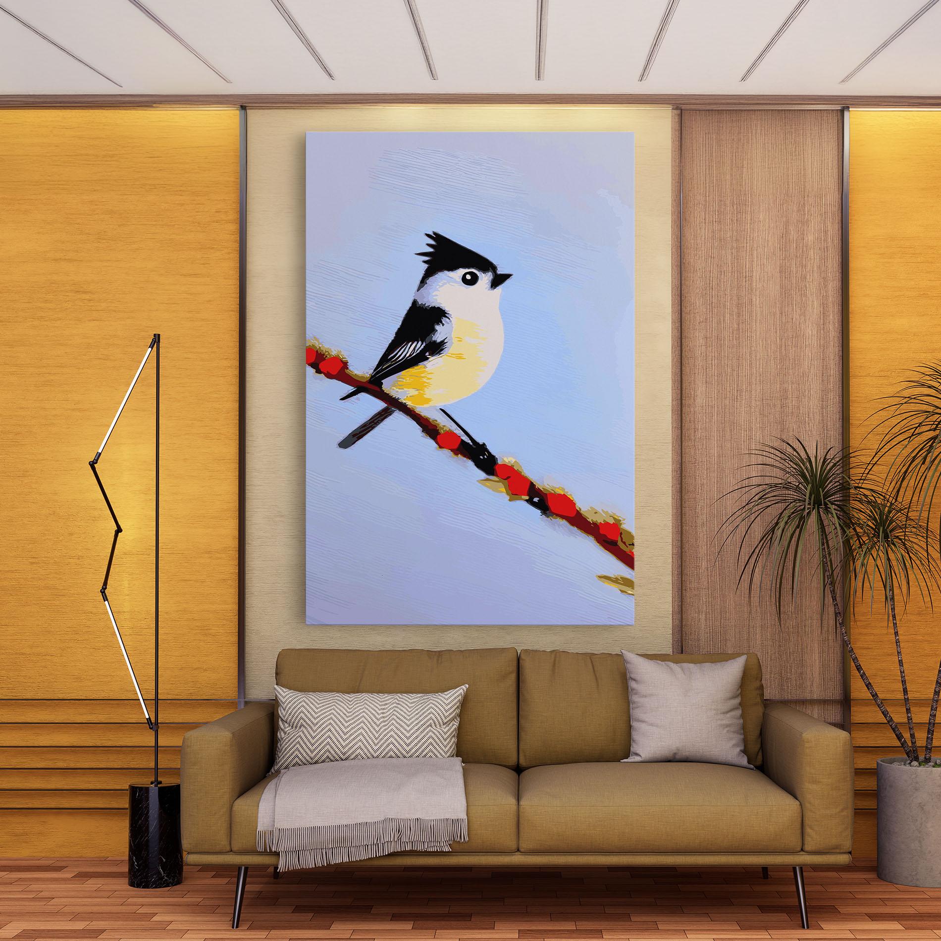 Vászonkép Bird Painting mockup 9