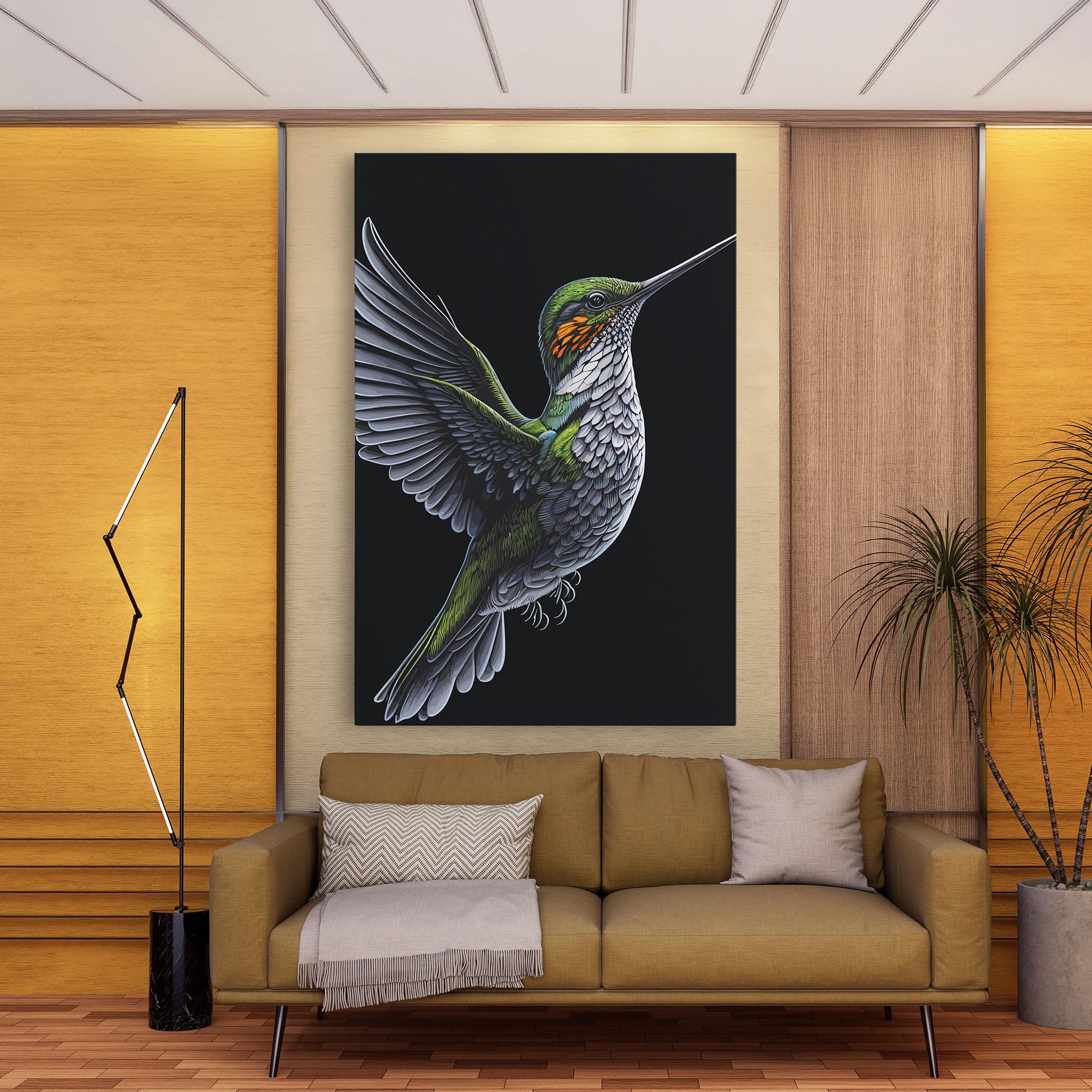 Vászonkép Hummingbird mockup 9
