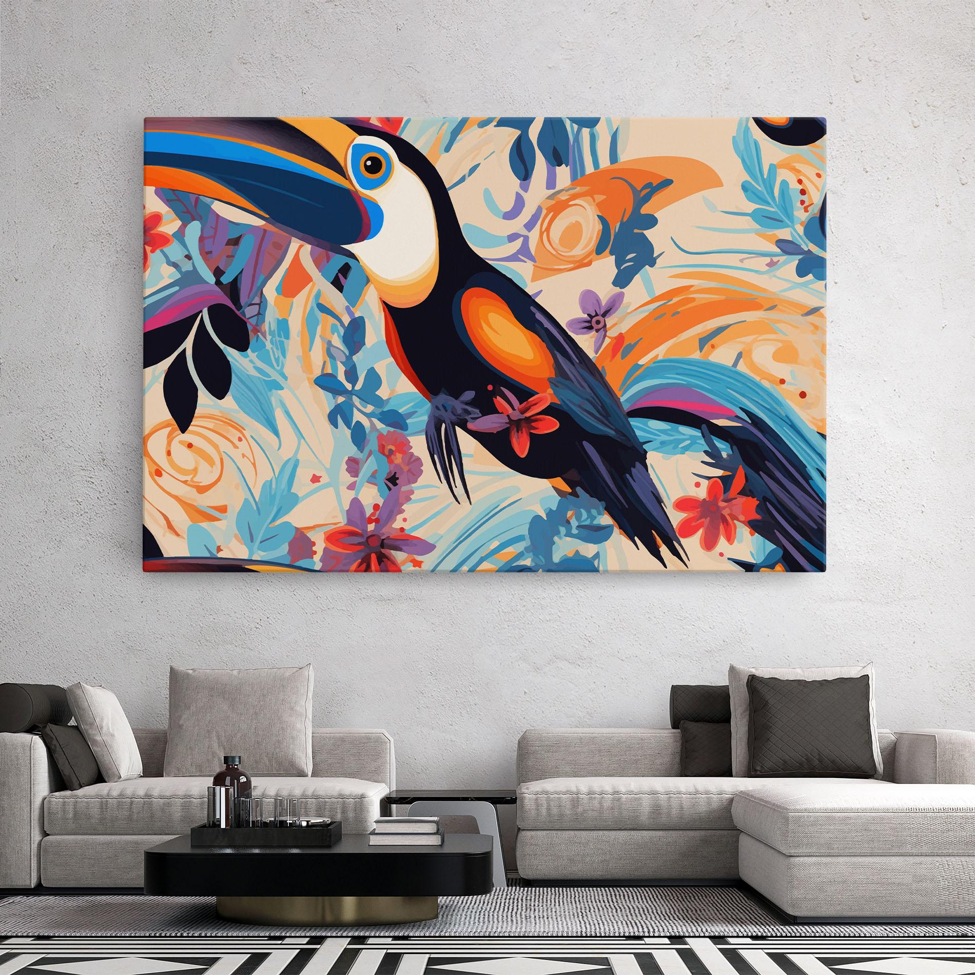 Vászonkép Colorful Toucan mockup 2