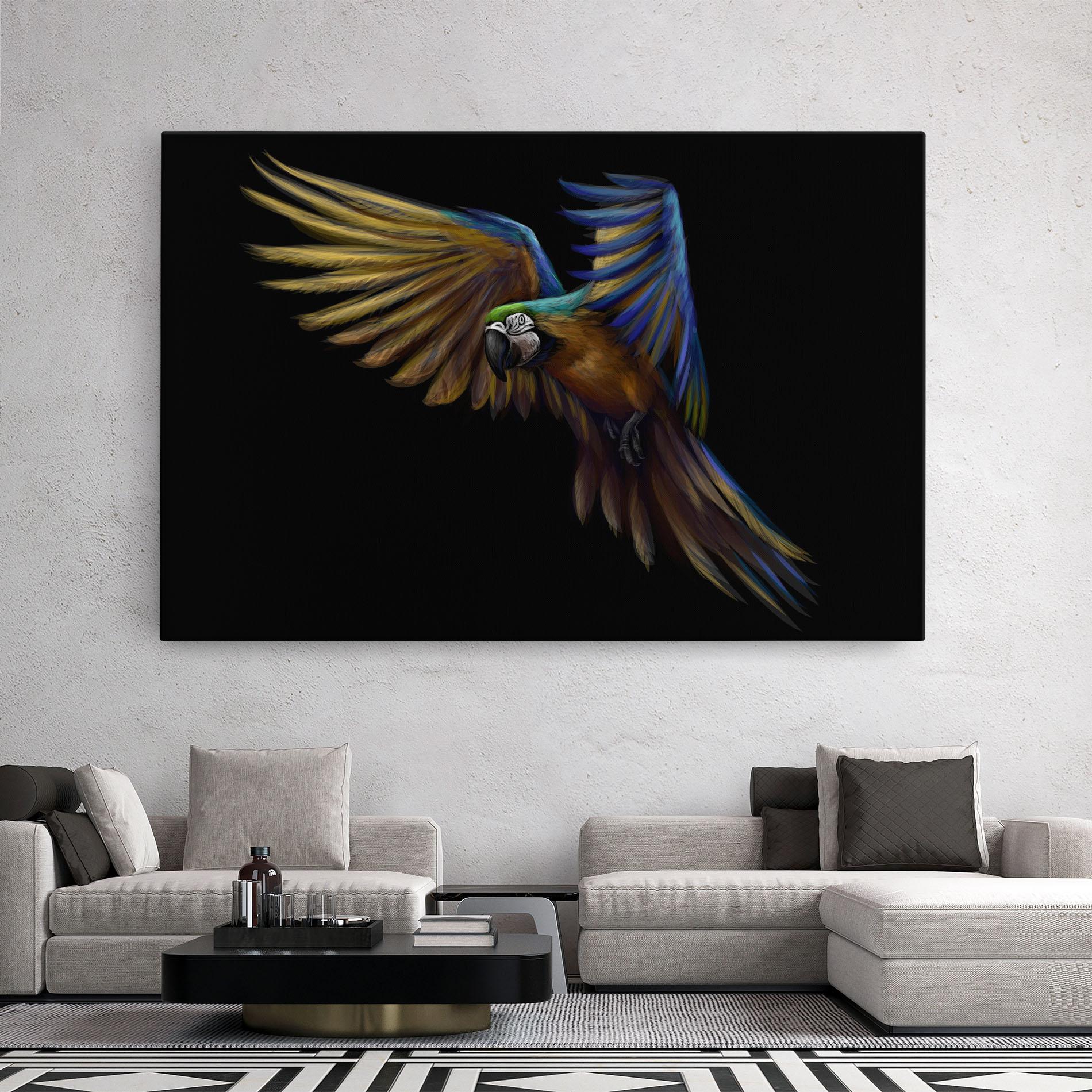 Vászonkép Parrot Flying mockup 2