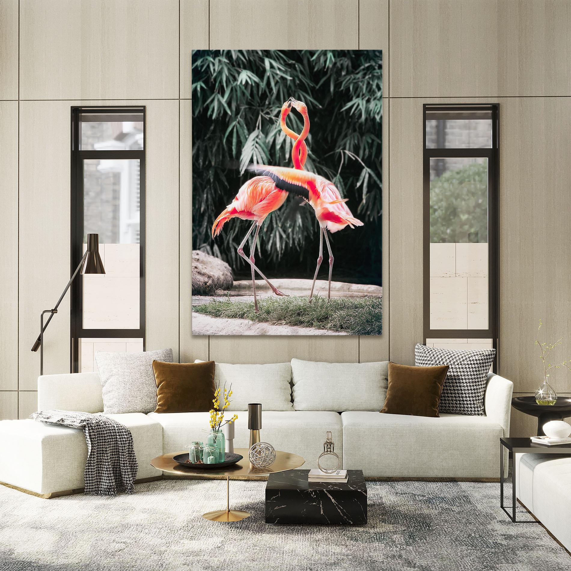 Vászonkép Flamingo Love mockup 2