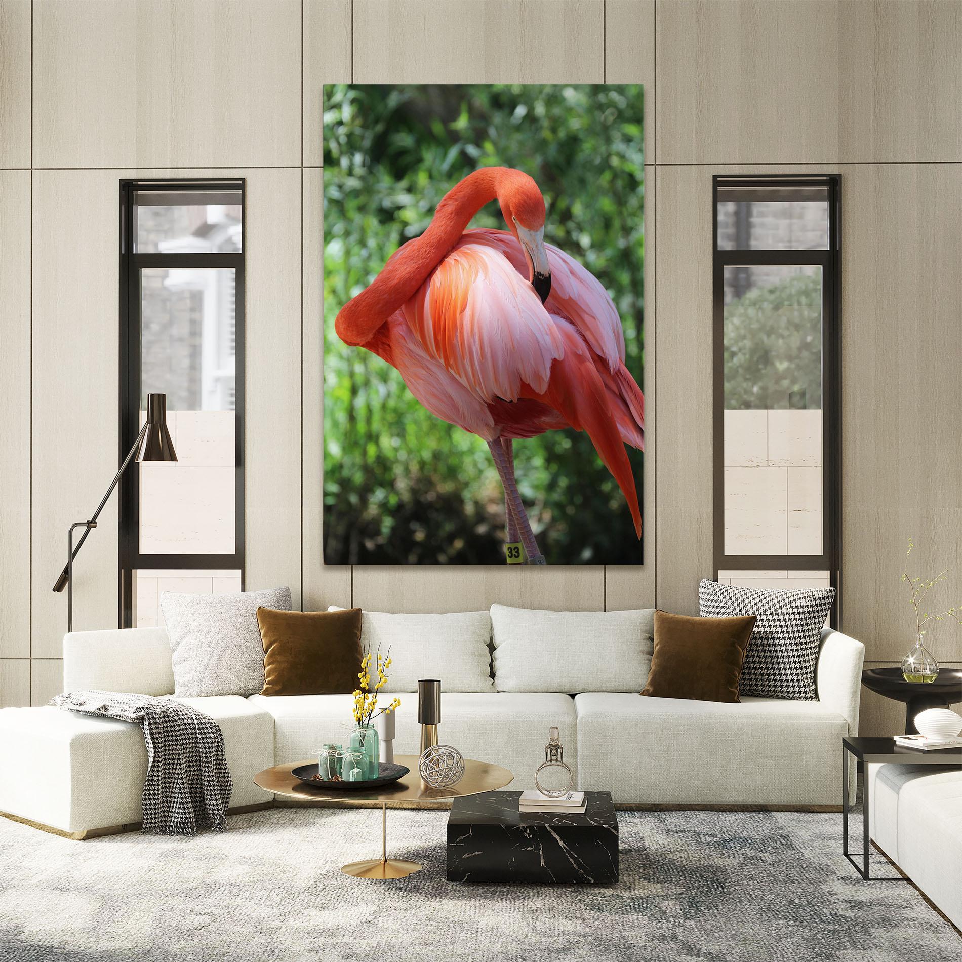 Vászonkép Red Flamingo mockup 2