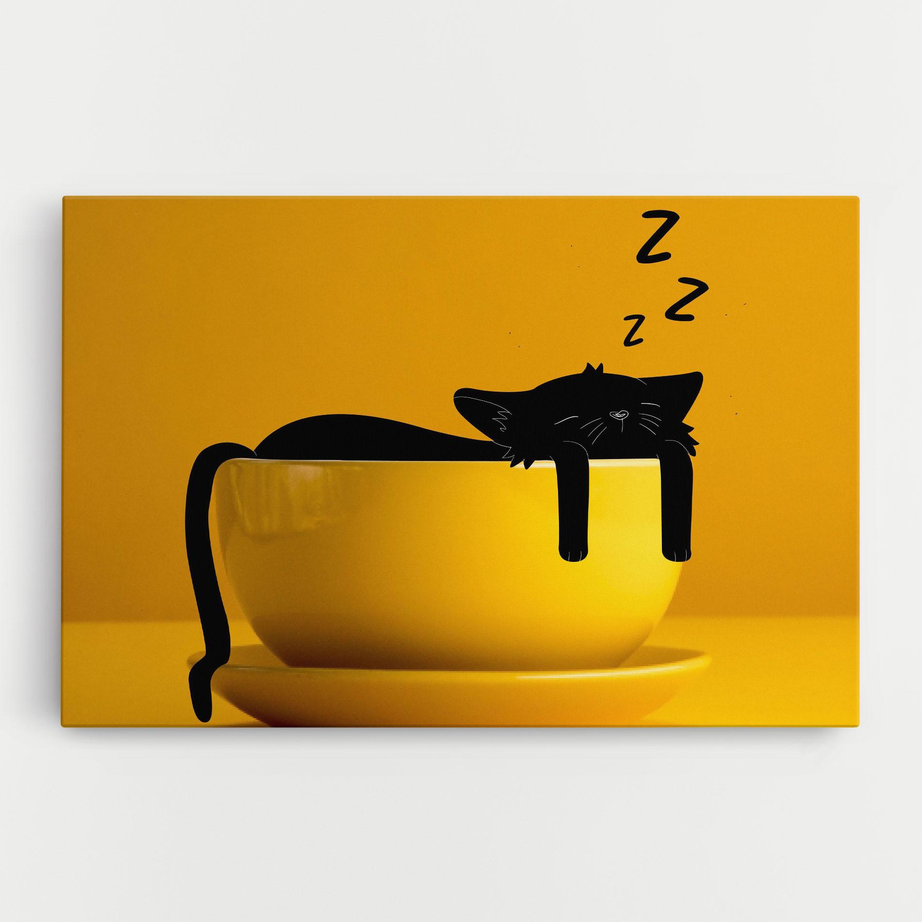 Vászonkép Cat In A Cup mockup 0