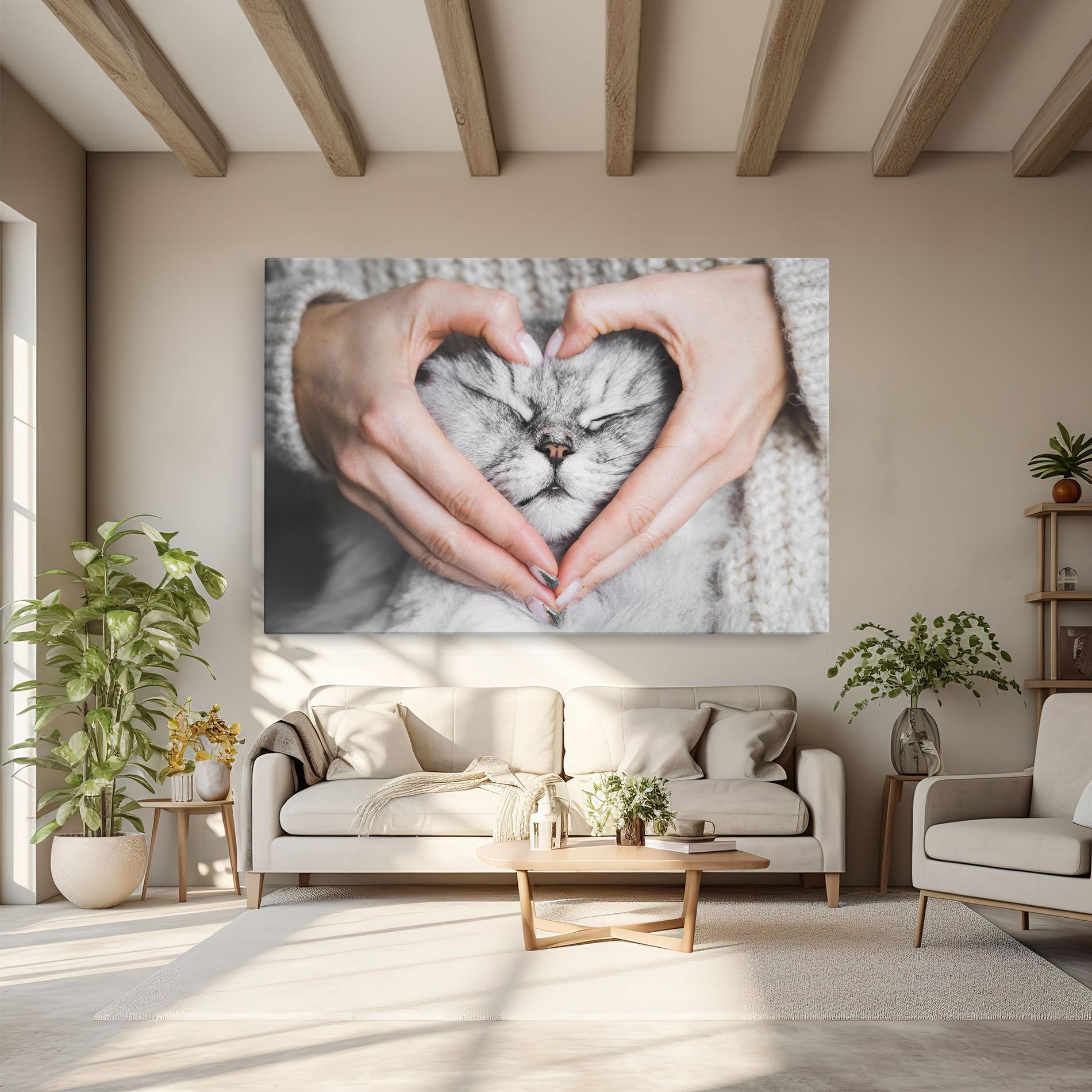 Vászonkép Lovely Cat mockup 6