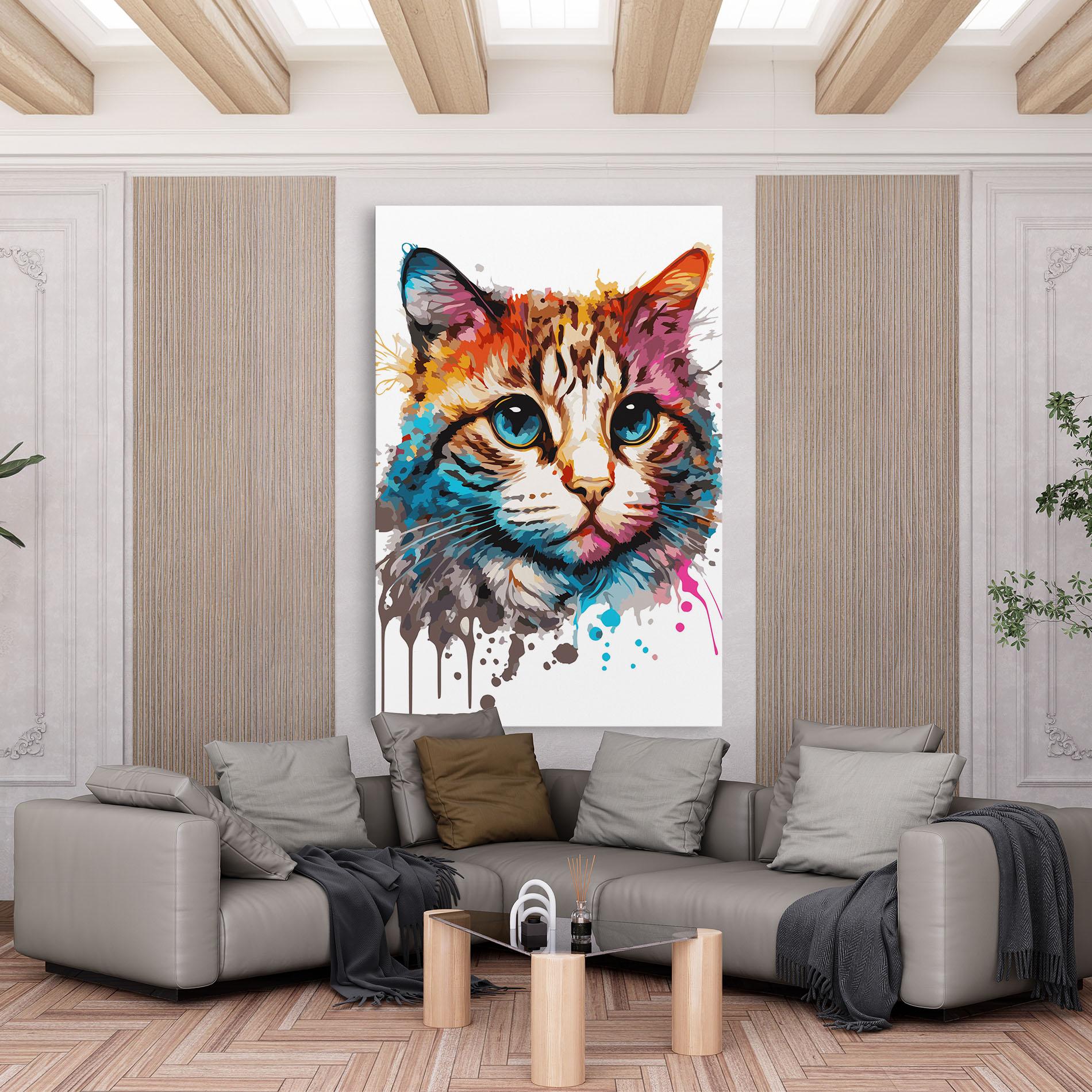 Vászonkép Blue Eyes Cat mockup 6