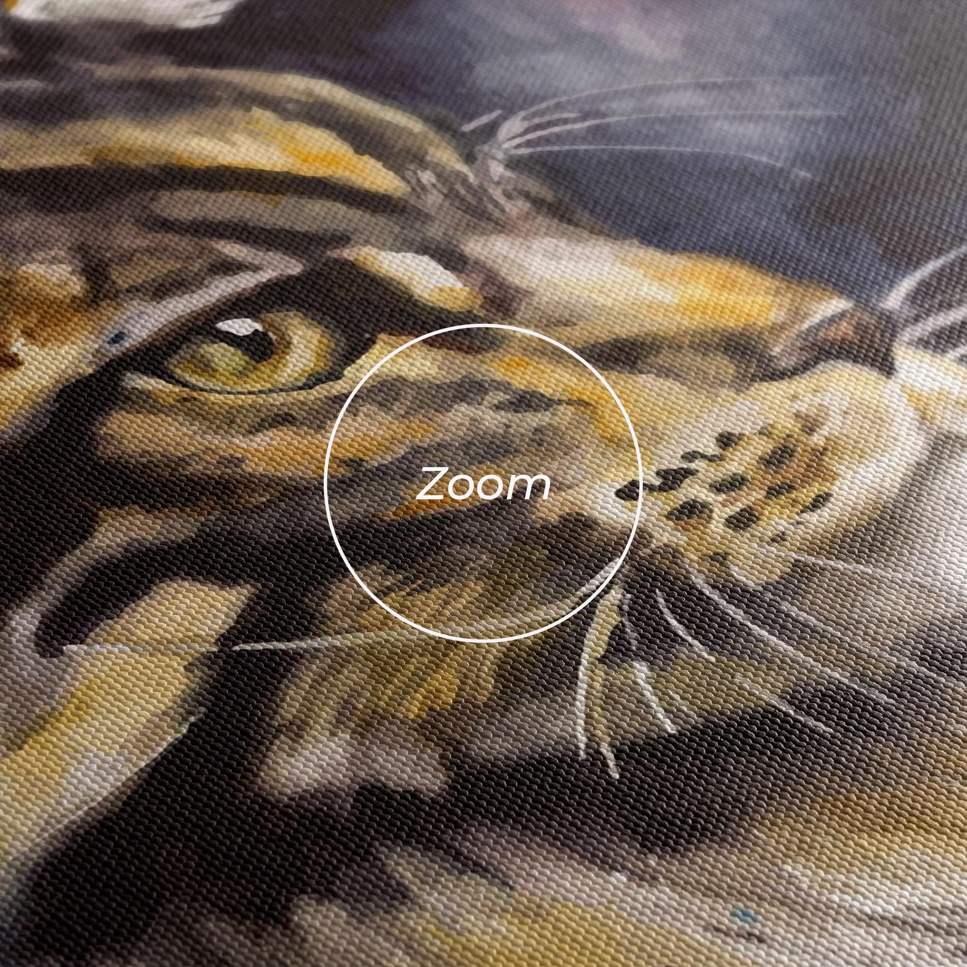 Vászonkép Cat Watercolor Art mockup 3