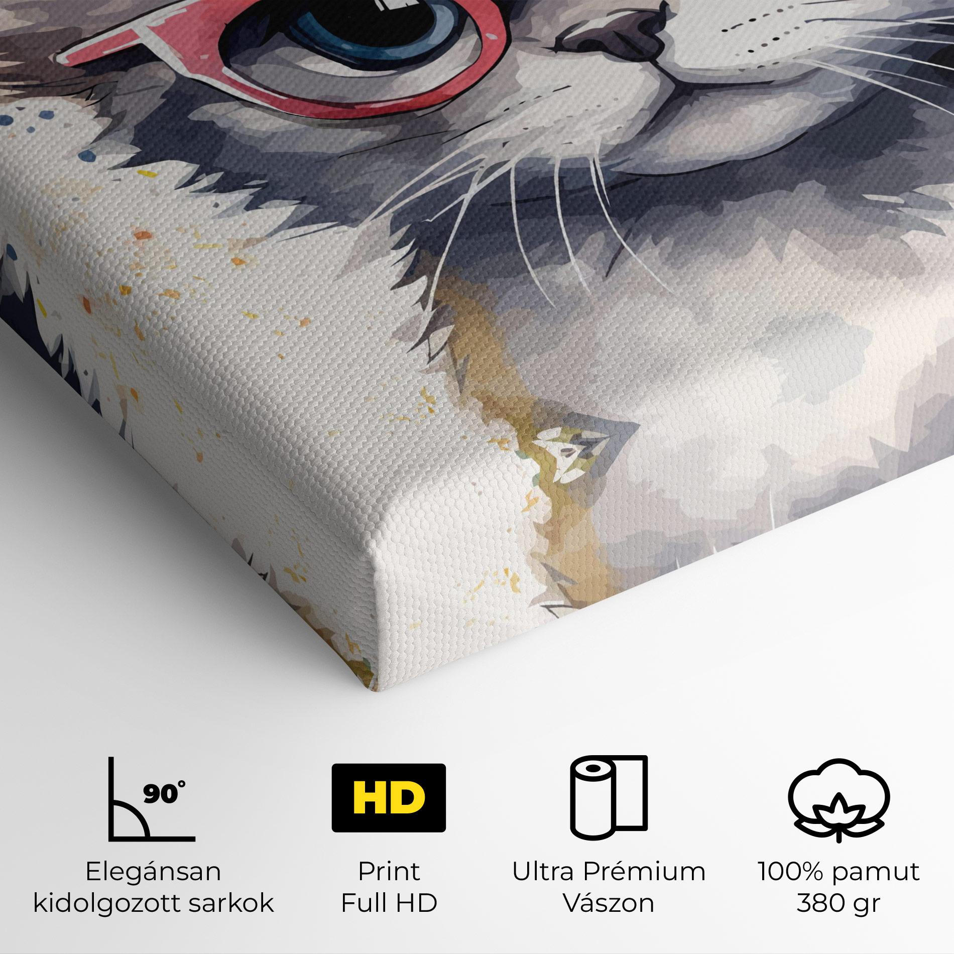 Vászonkép Adorable Grey Cat mockup 4
