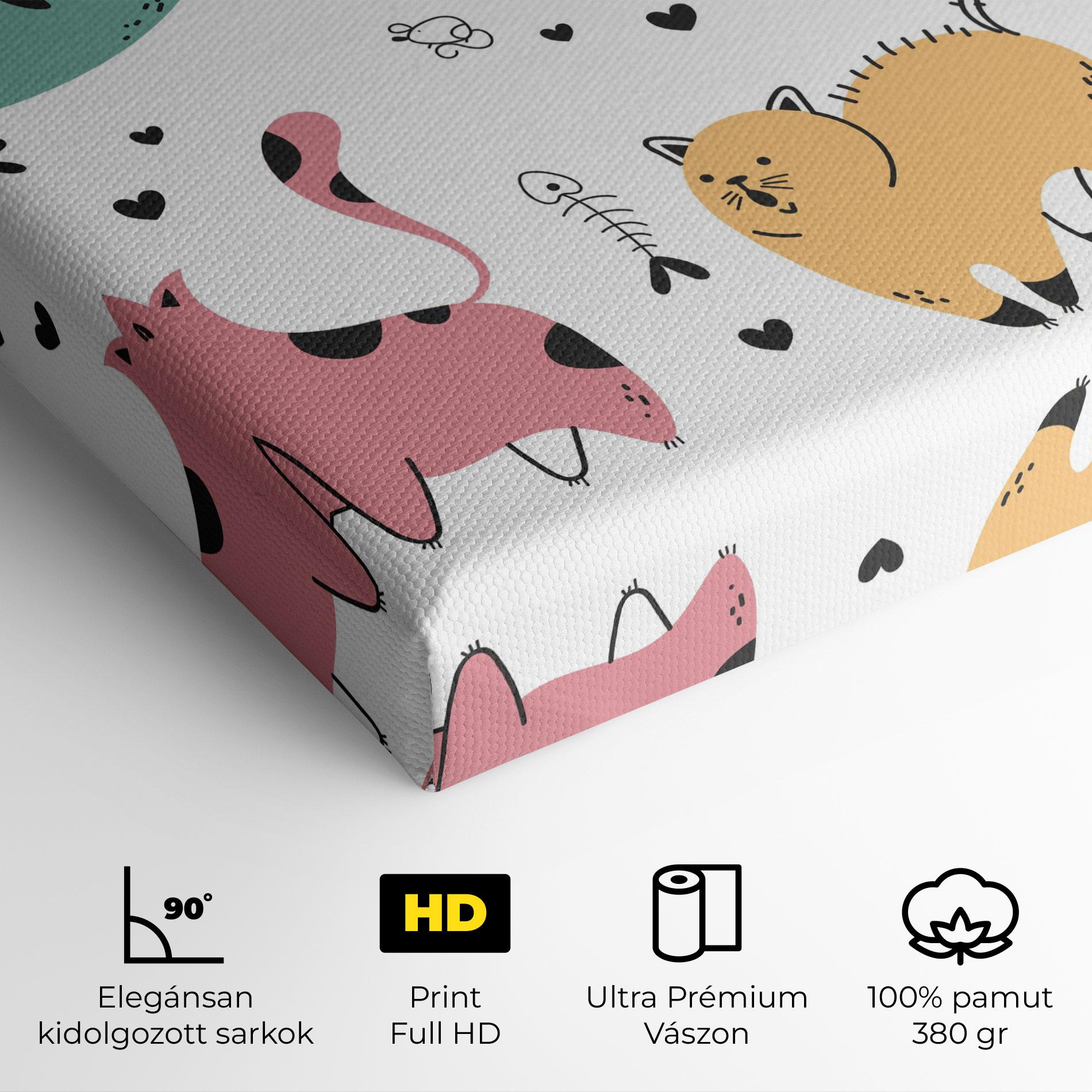 Vászonkép Doodle Cat mockup 4