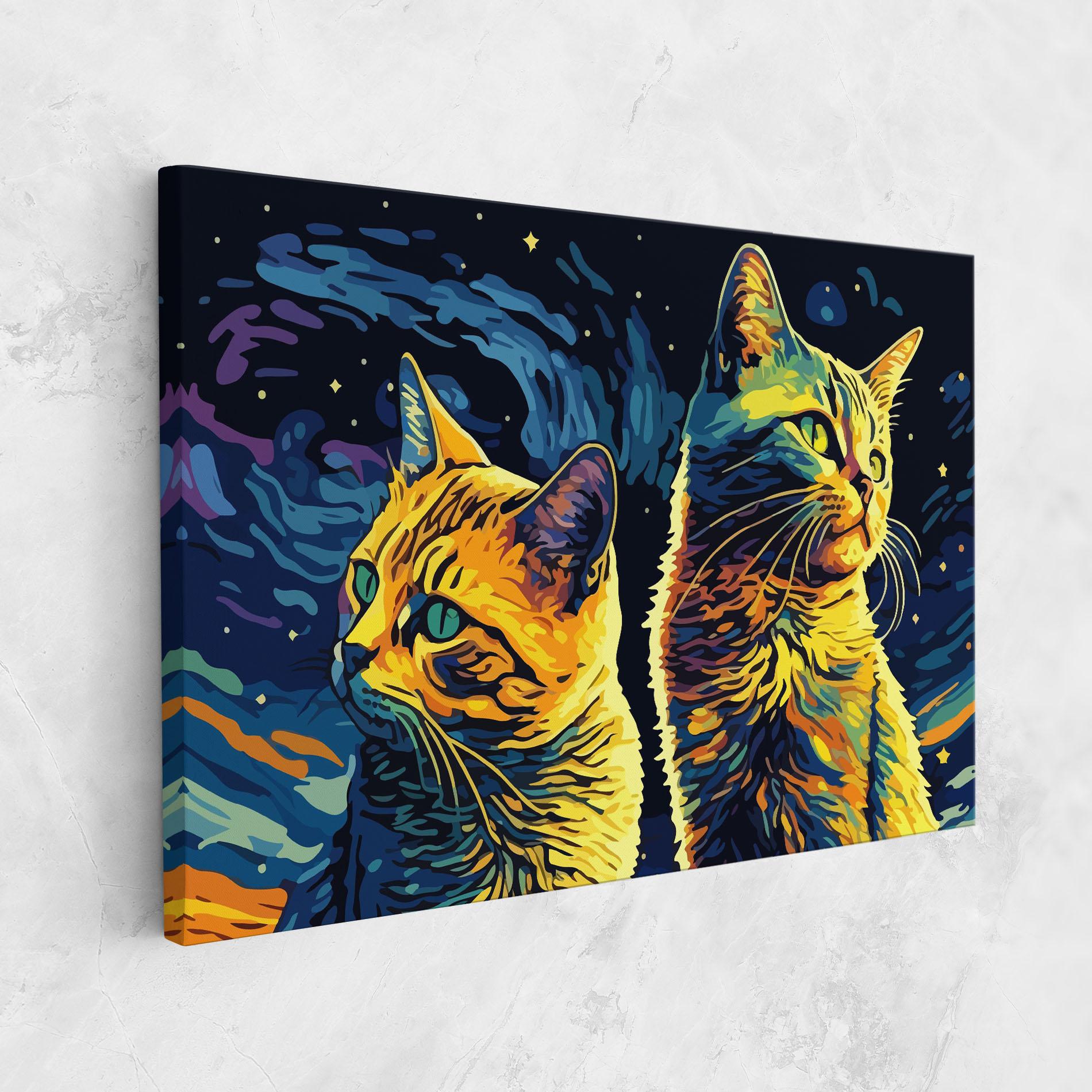 Vászonkép Cat Painting mockup 1
