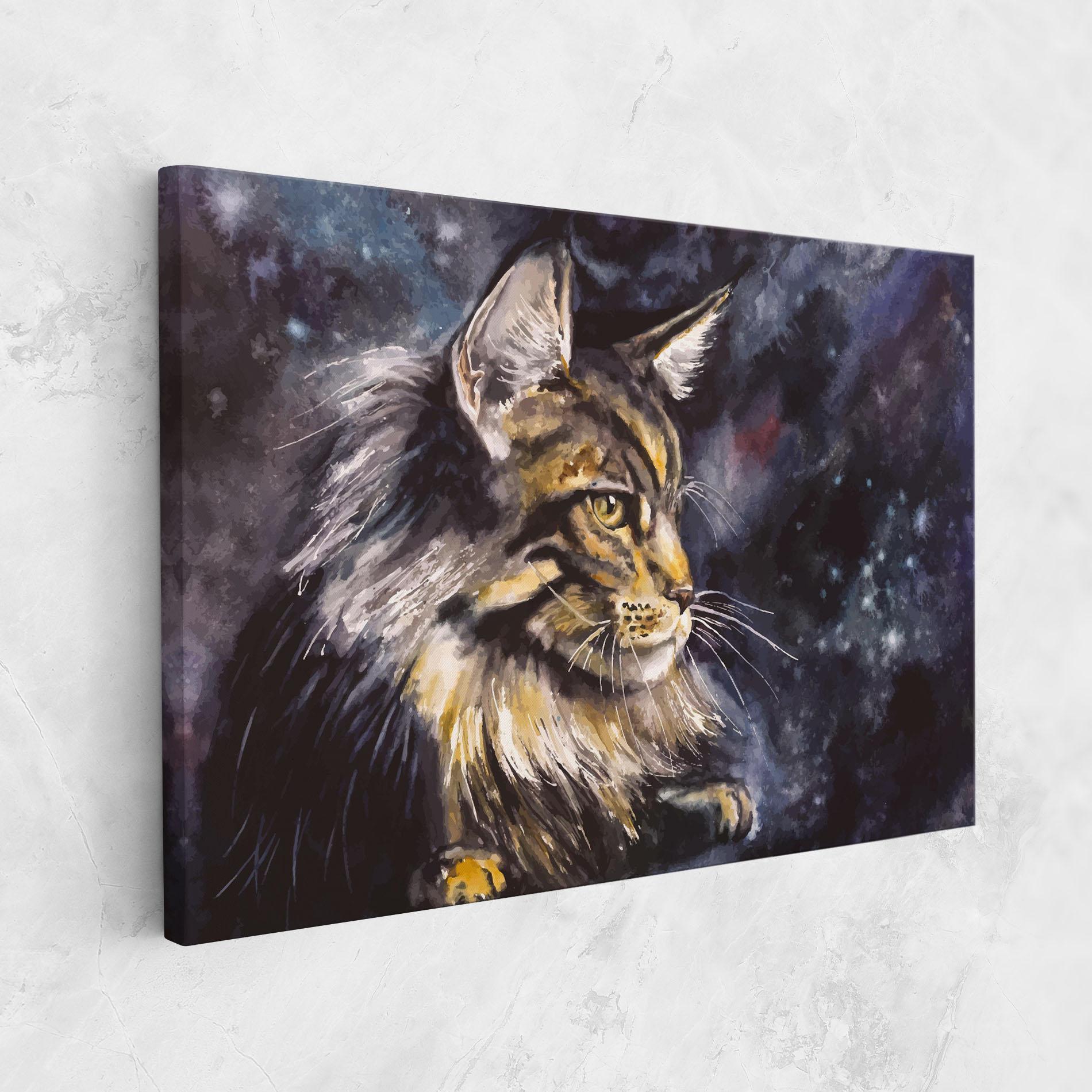 Vászonkép Cat Watercolor Art mockup 1