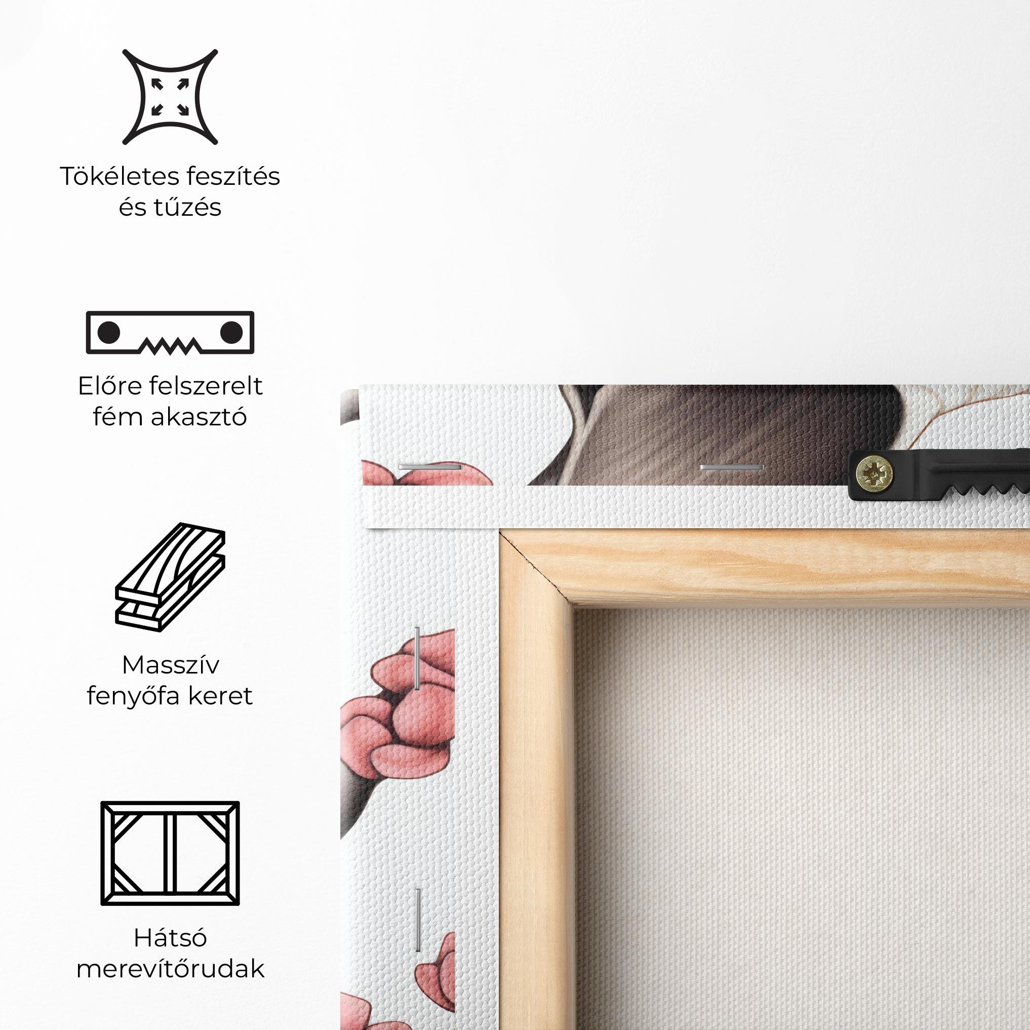 Vászonkép Blue Eyes Cat Drawing mockup 5