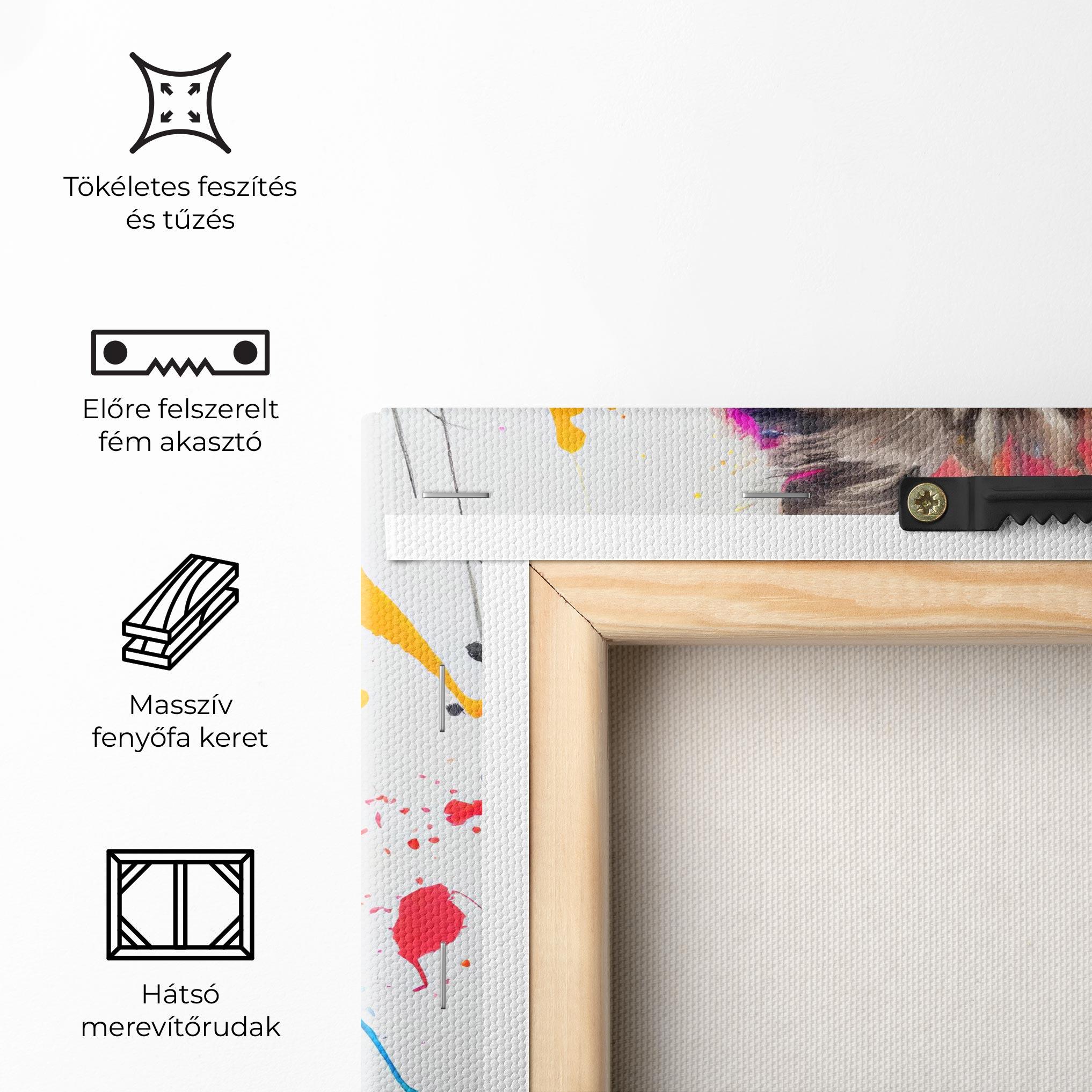 Vászonkép Fluffy Kitten With Clothes mockup 5