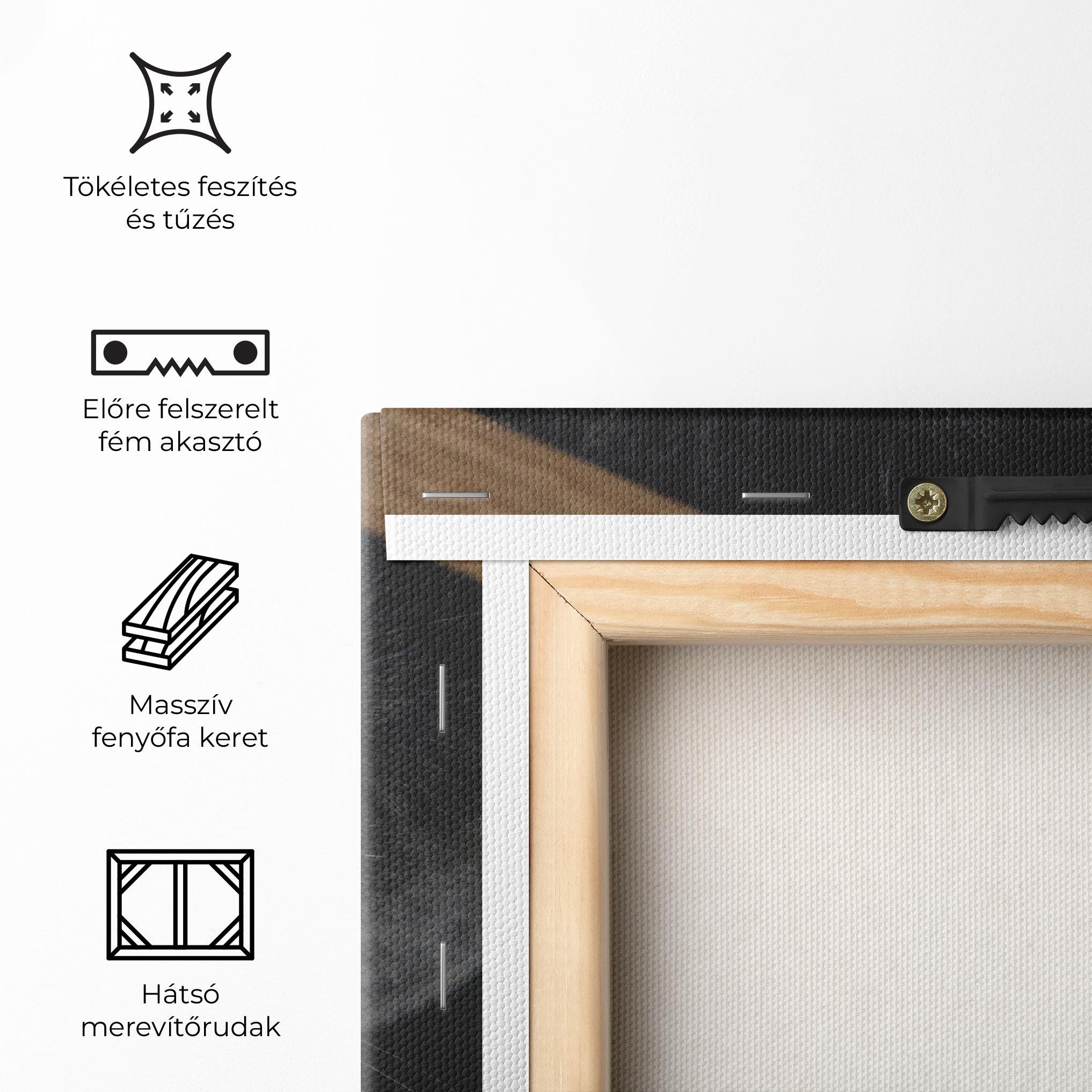 Vászonkép Grey Cat With Orange Eyes mockup 5