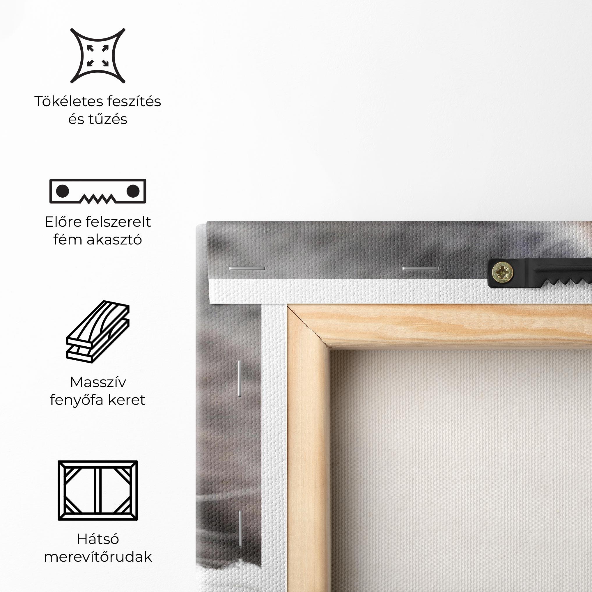 Vászonkép Grey Fluffy Cat mockup 5