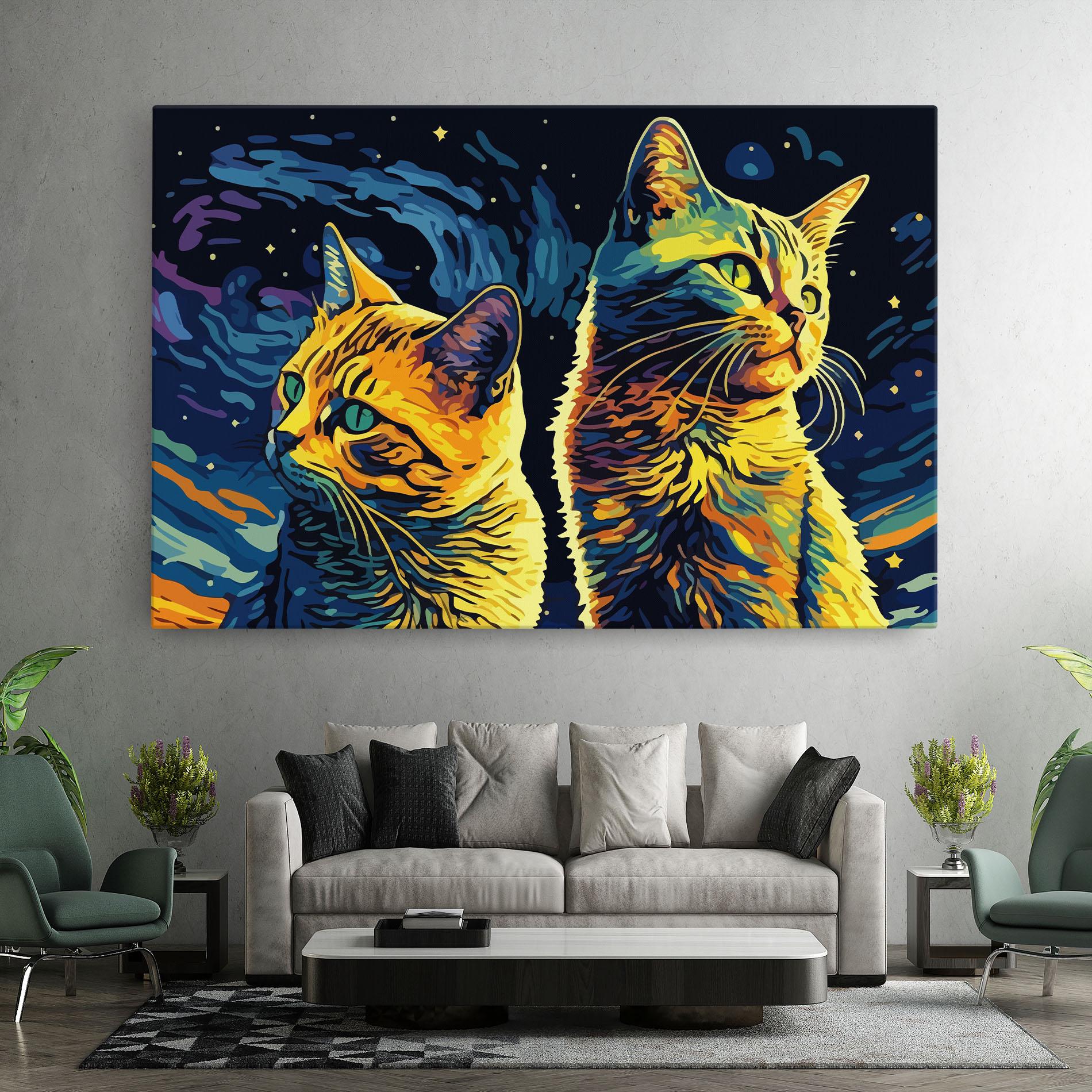 Vászonkép Cat Painting mockup 7