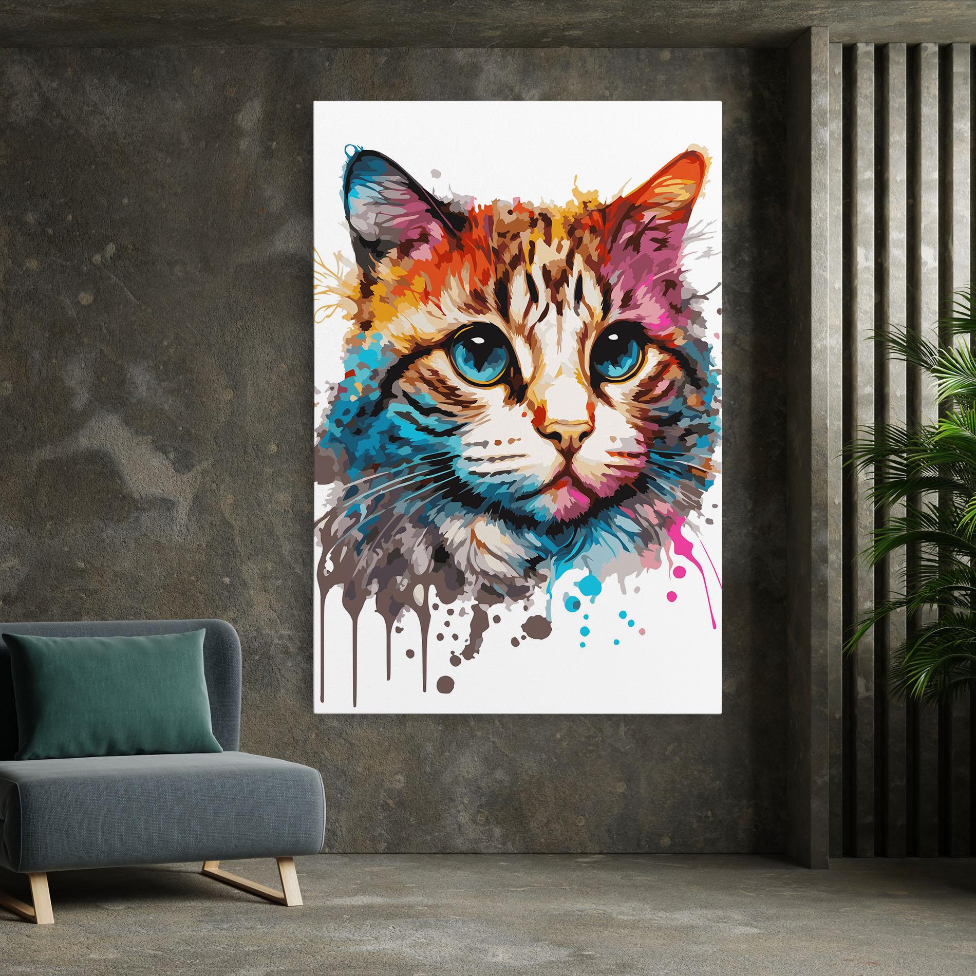 Vászonkép Blue Eyes Cat mockup 7