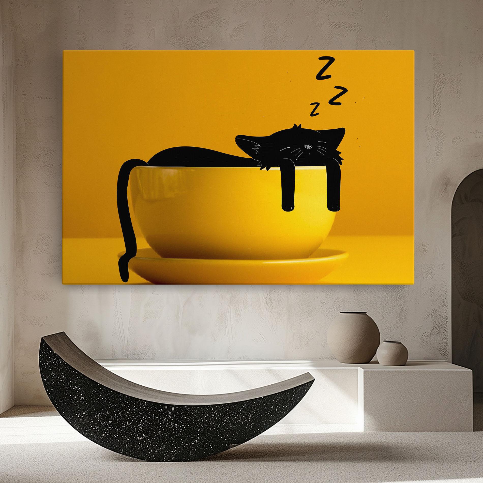 Vászonkép Cat In A Cup mockup 8