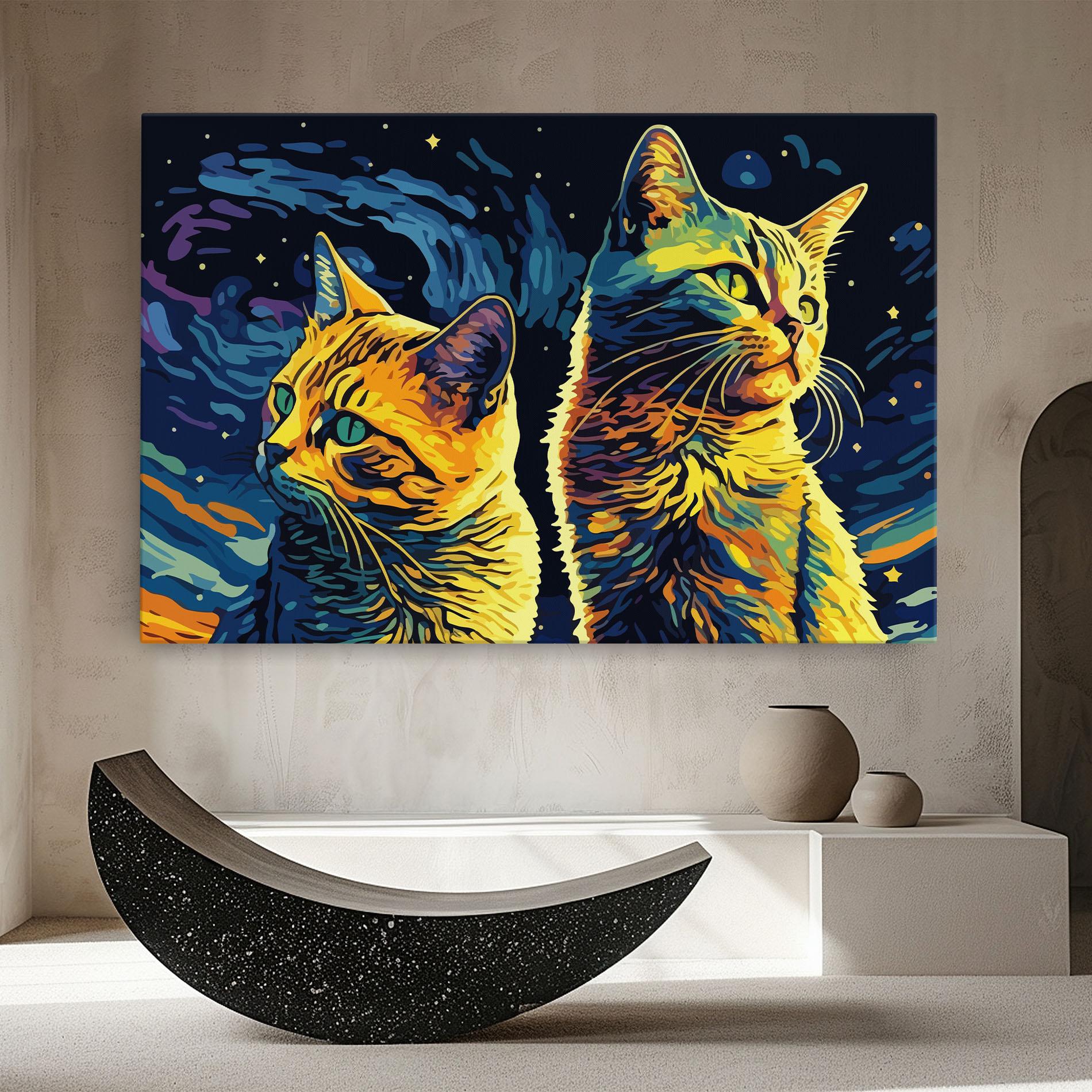 Vászonkép Cat Painting mockup 8