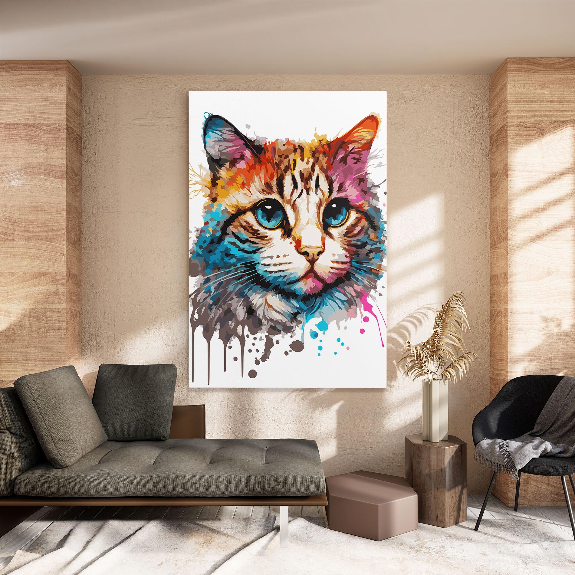 Vászonkép Blue Eyes Cat mockup 8