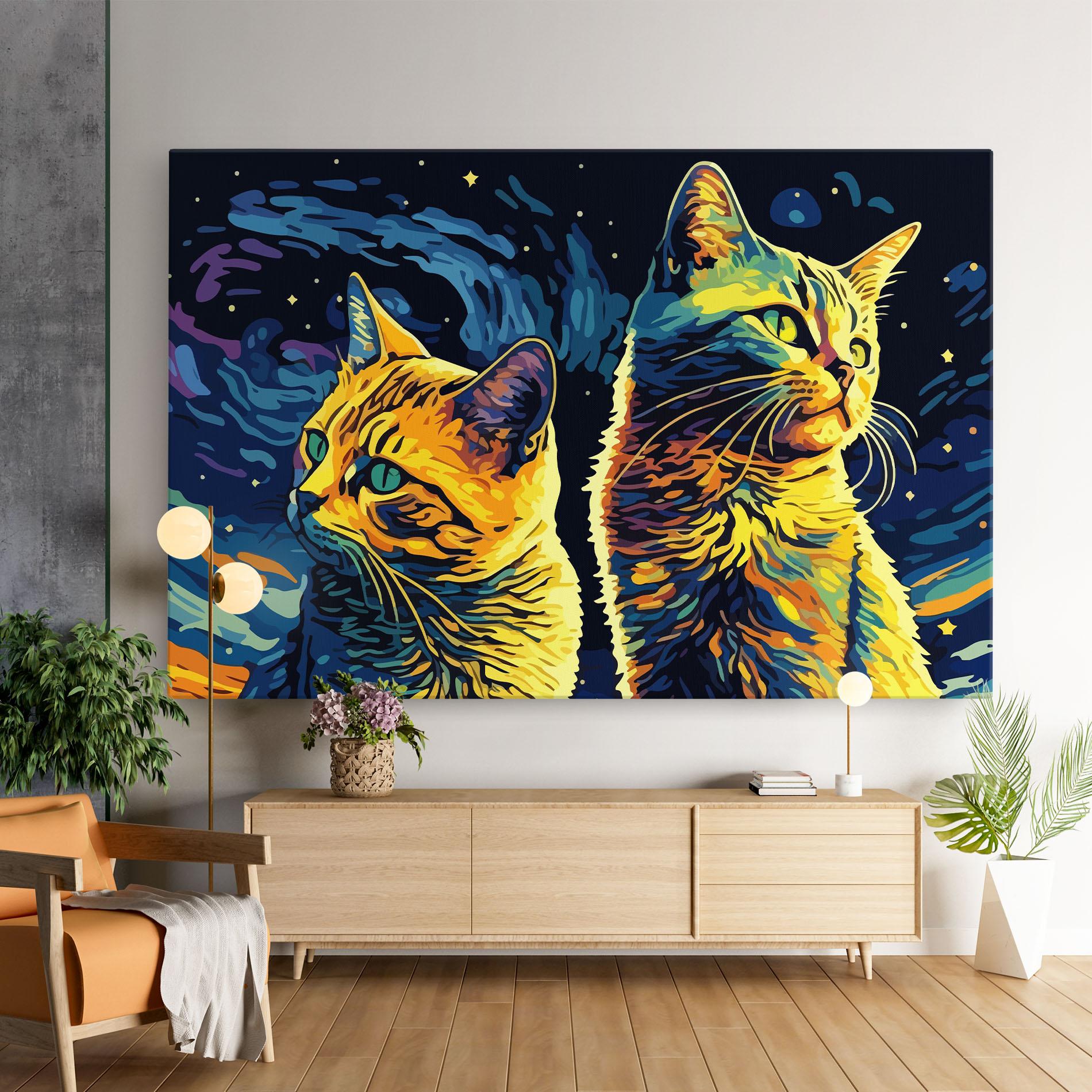 Vászonkép Cat Painting mockup 9