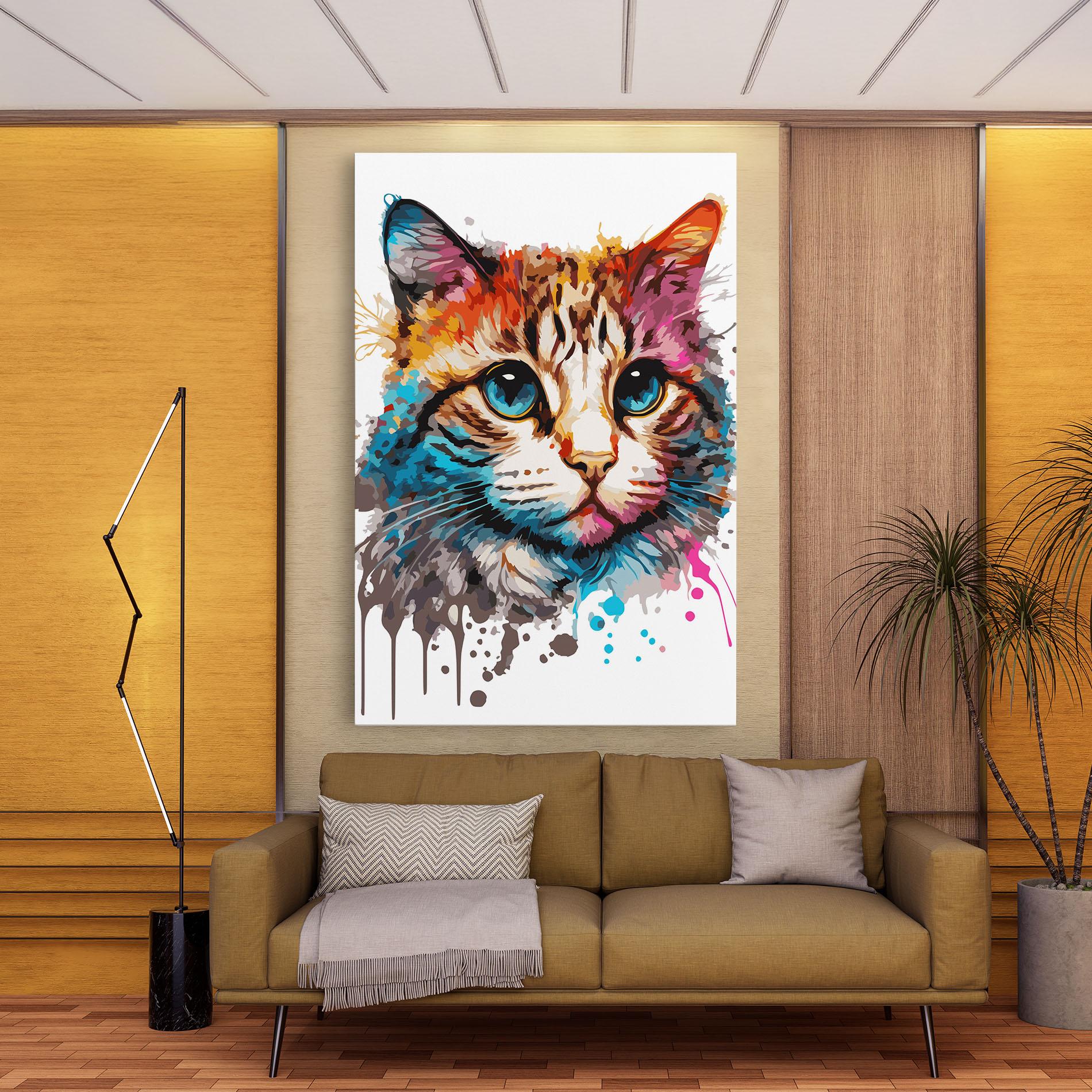 Vászonkép Blue Eyes Cat mockup 9