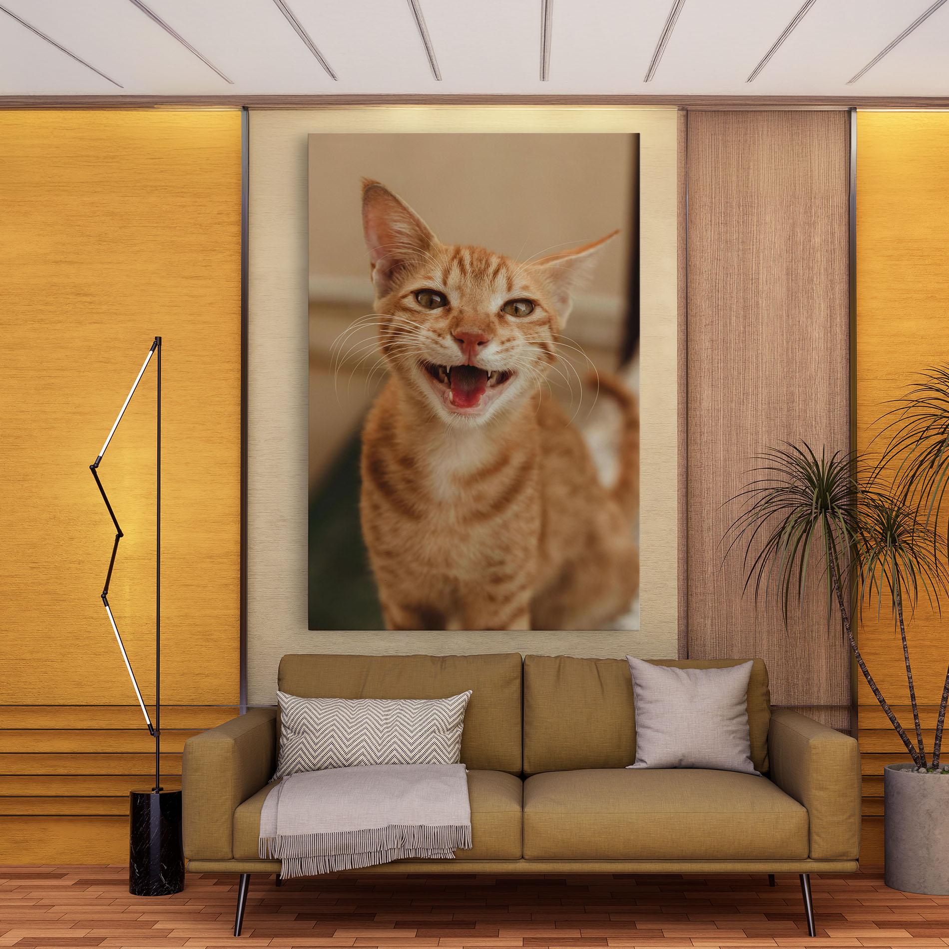Vászonkép Orange Cat Smiling mockup 9