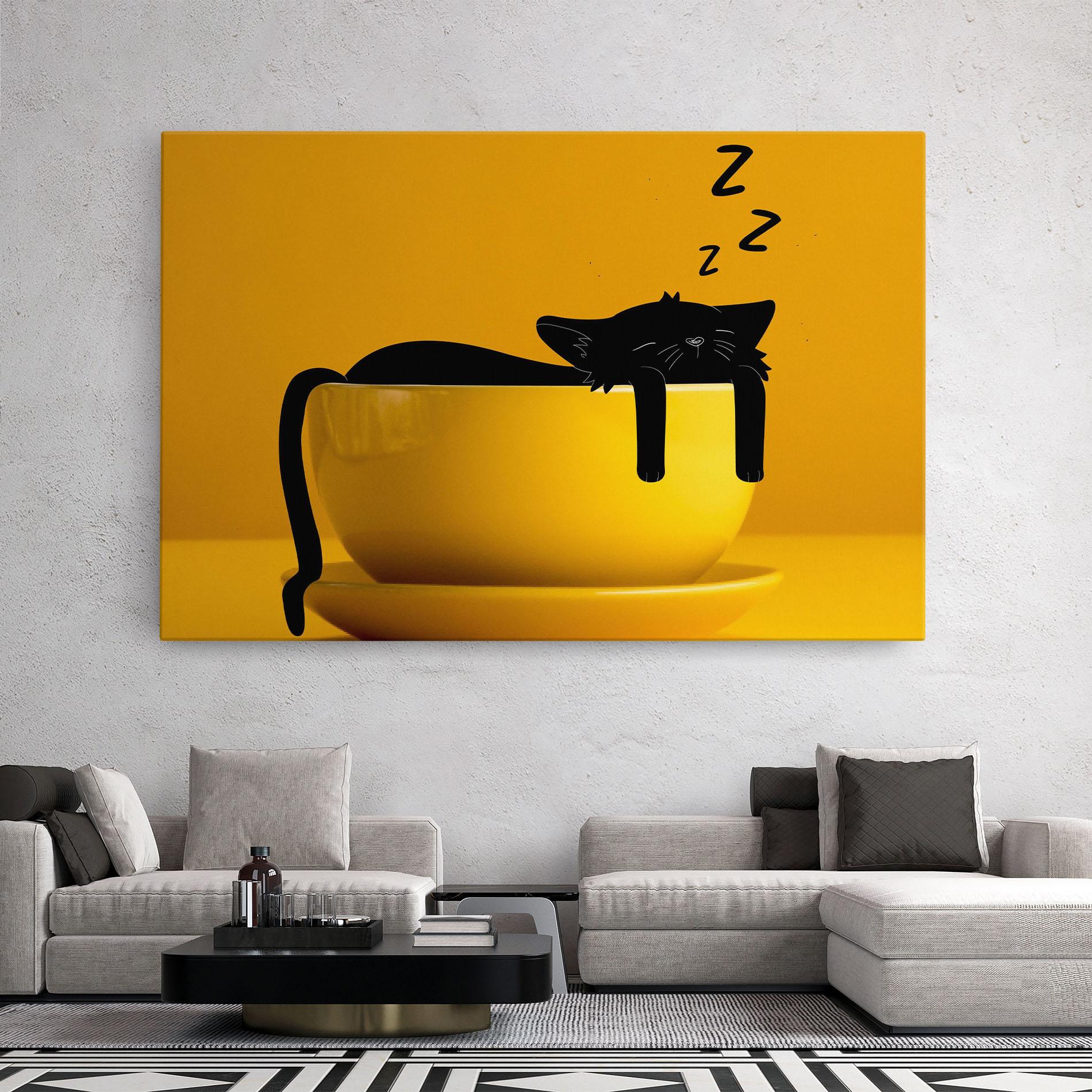 Vászonkép Cat In A Cup mockup 2
