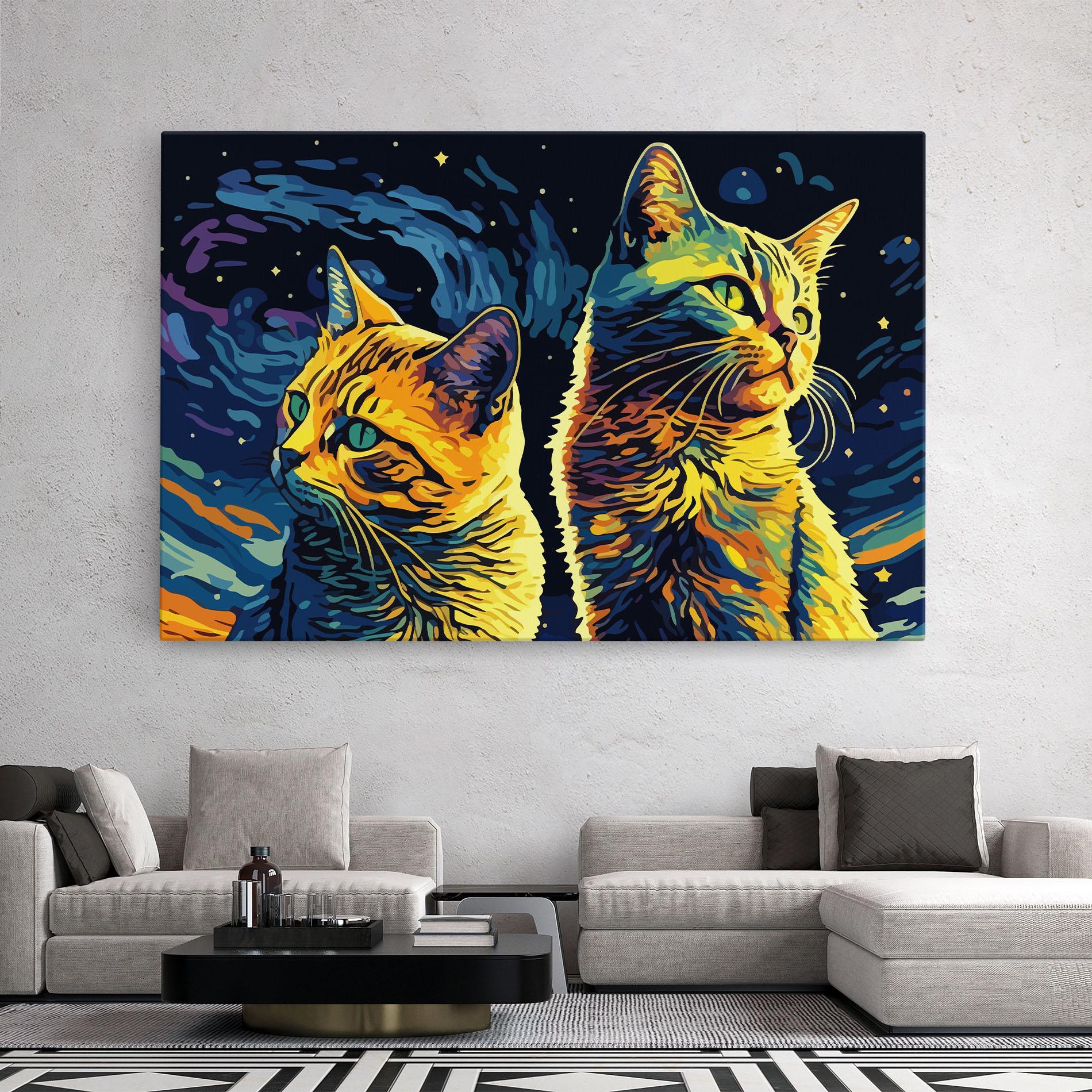Vászonkép Cat Painting mockup 2