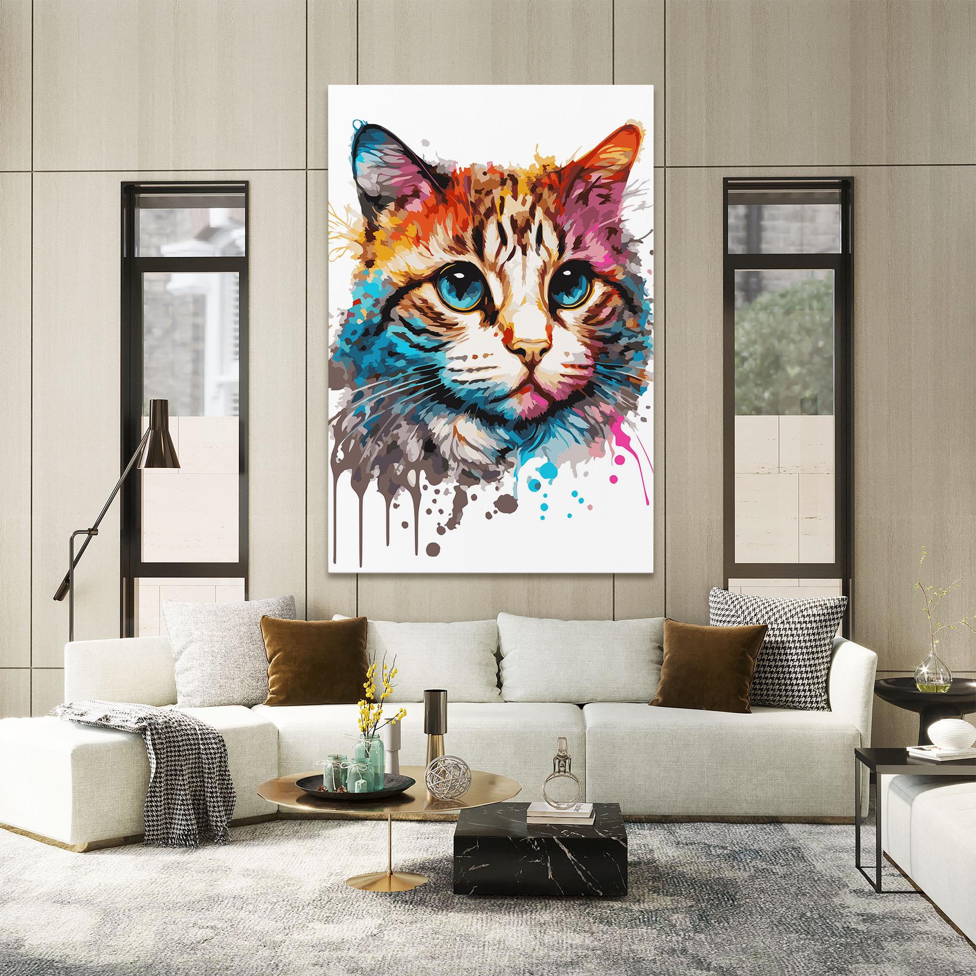 Vászonkép Blue Eyes Cat mockup 2