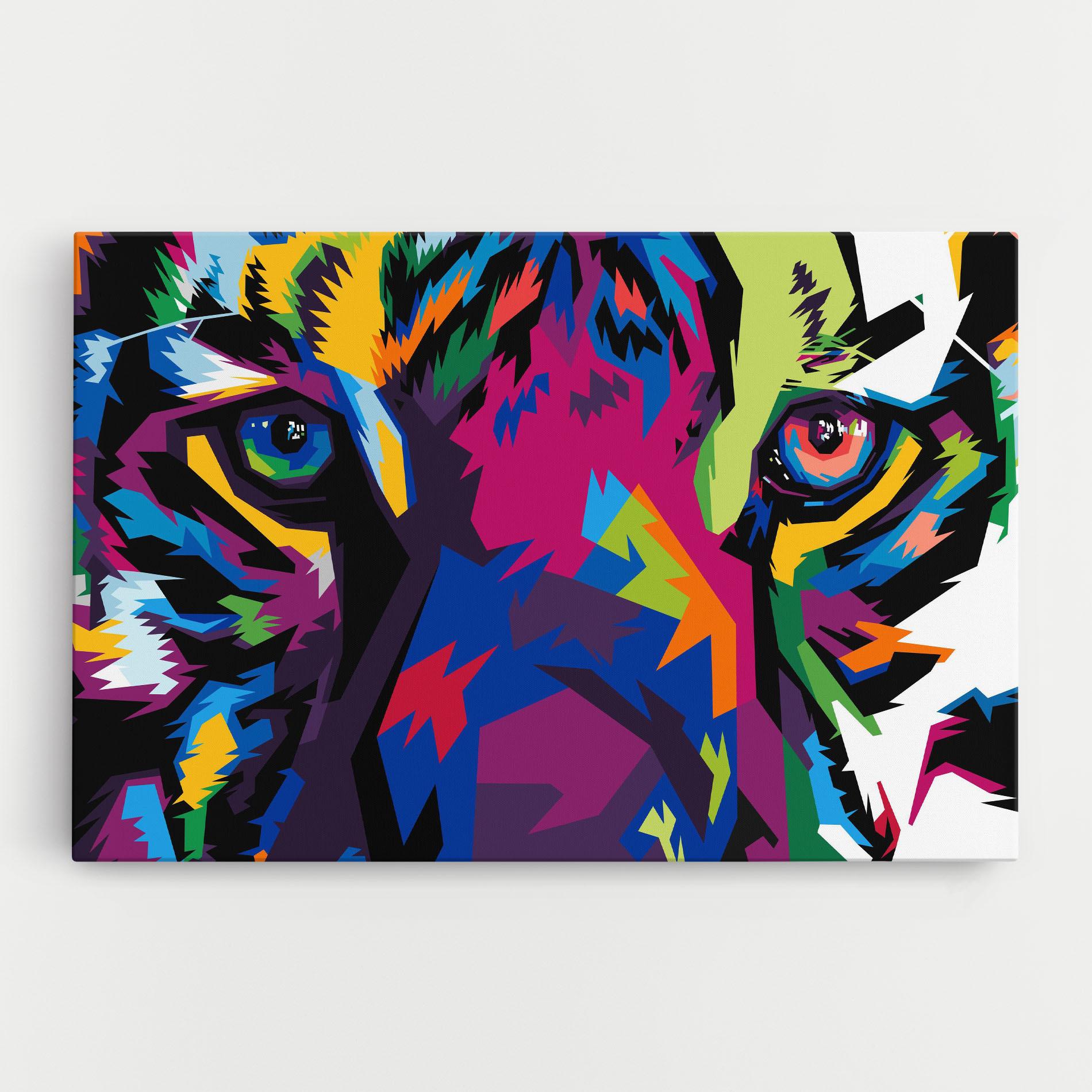 Vászonkép Colourul Tiger Eyes mockup 0